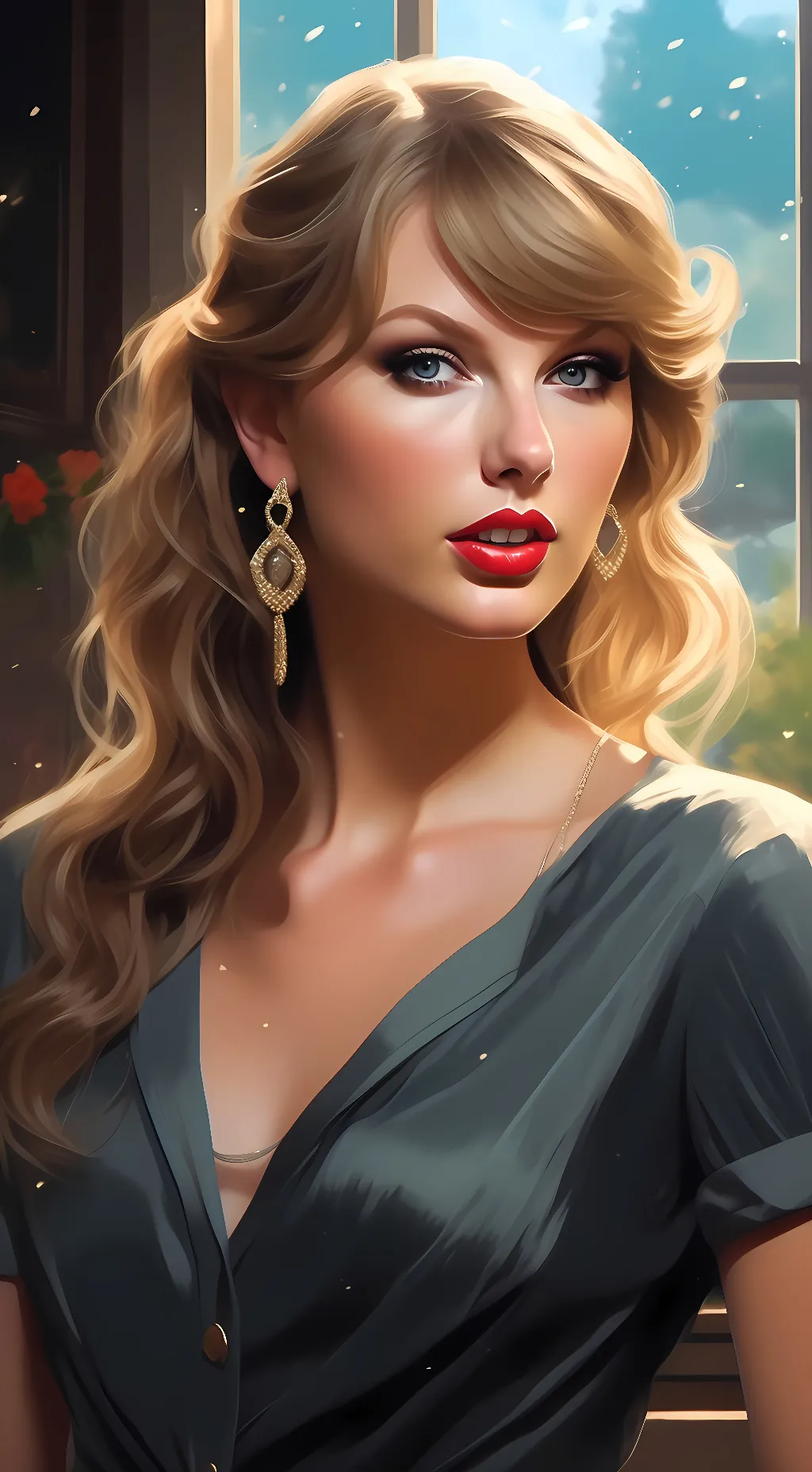 ai character: Taylor Swift  background