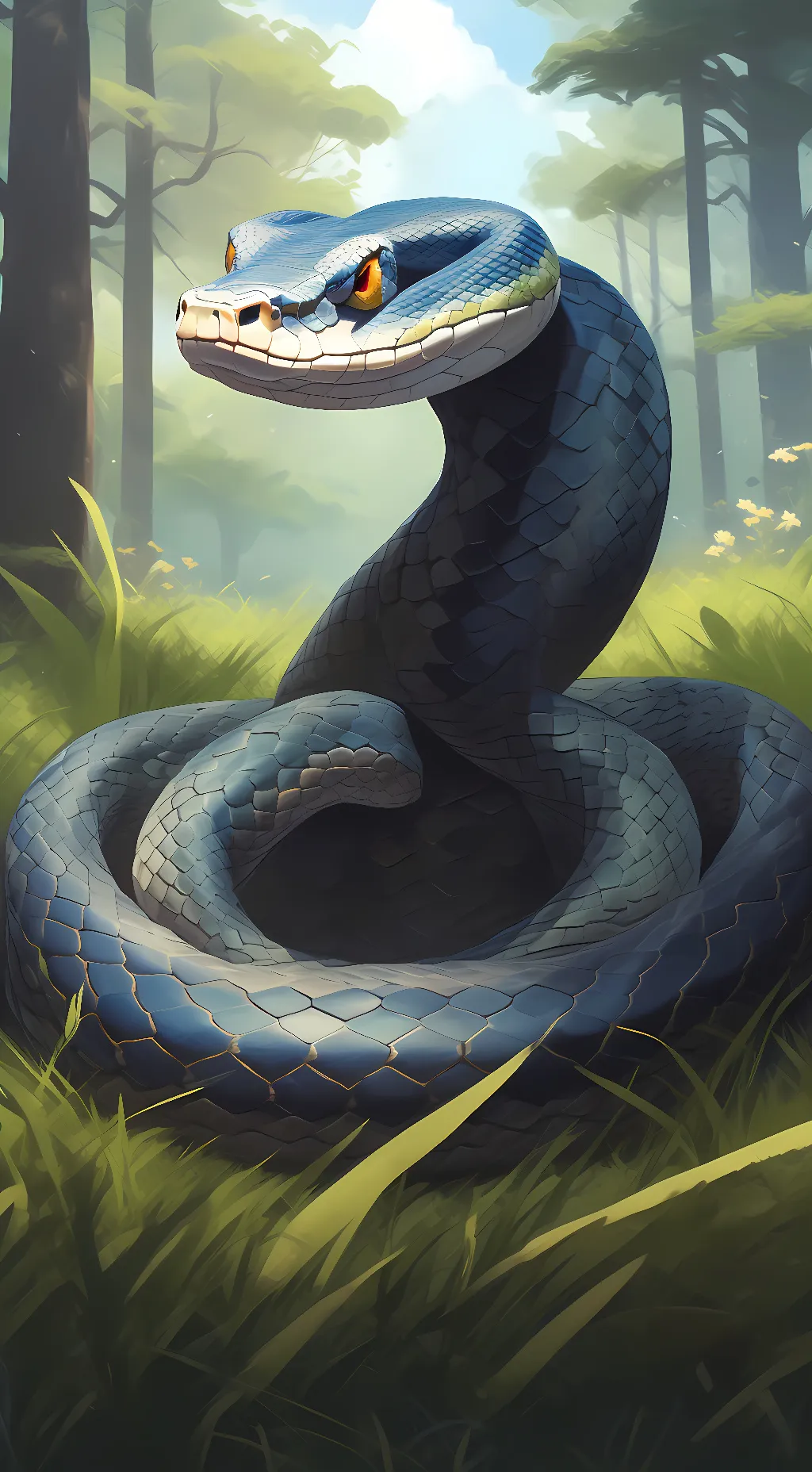 ai character: Snake background