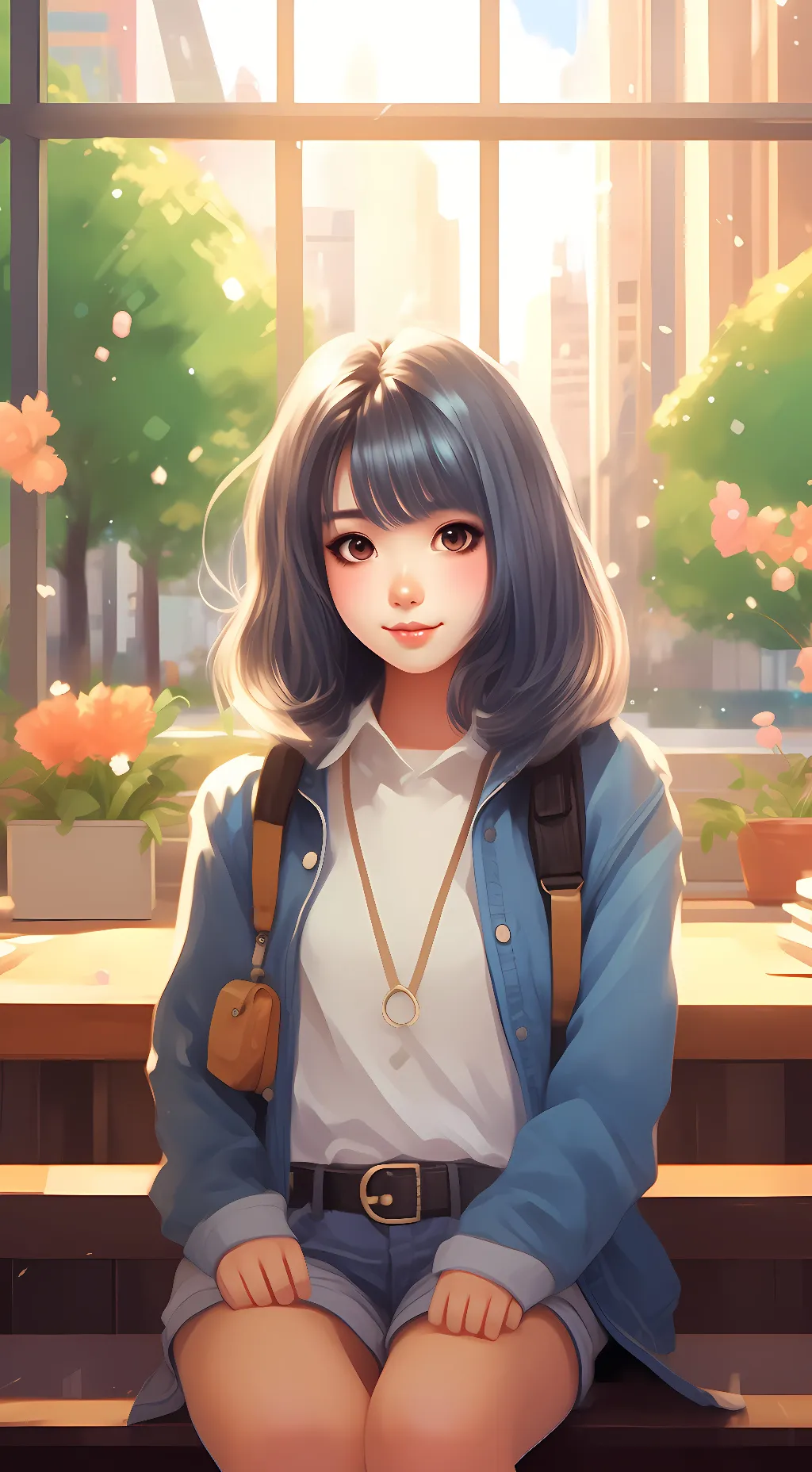 ai character: rose background