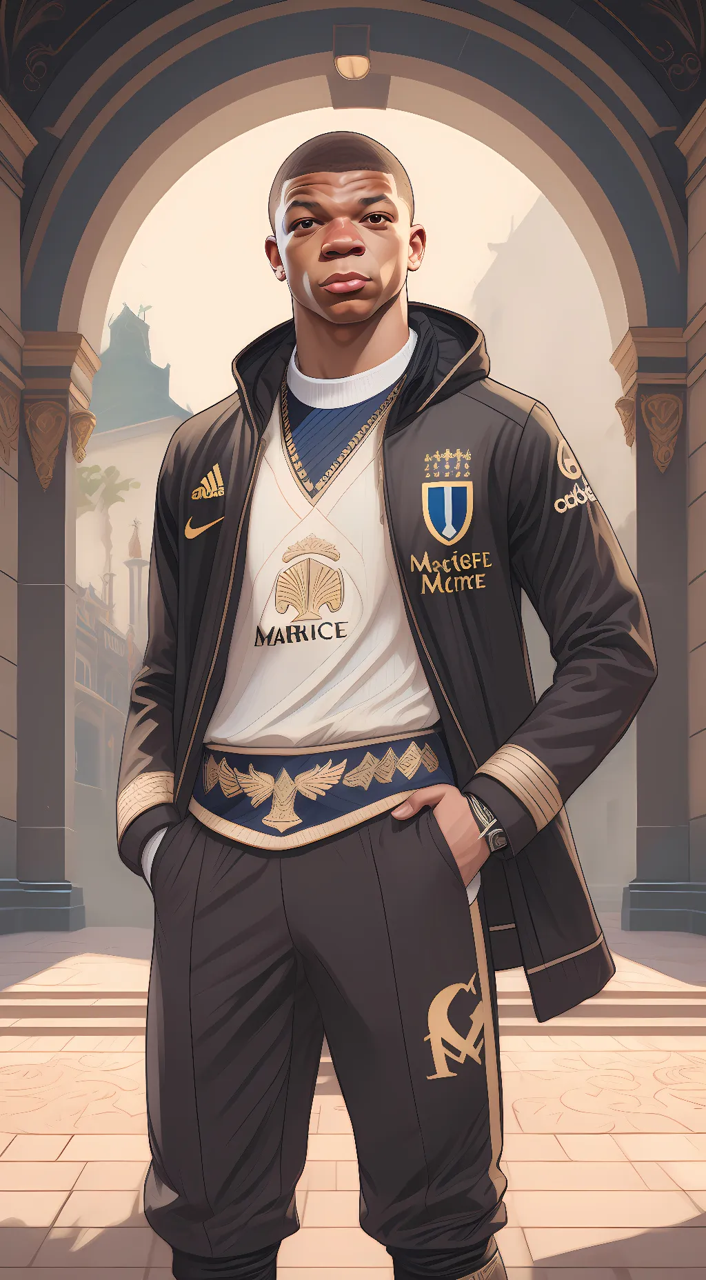 ai character: Kylian Mbappe background