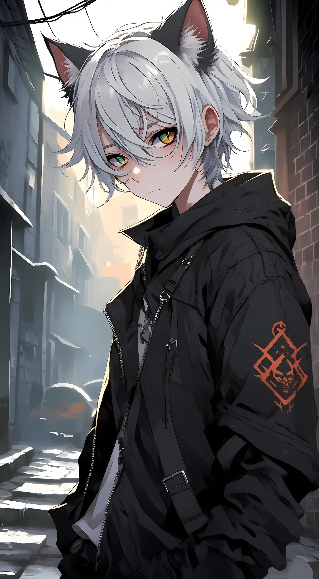 ai character: Lost Neko Boy background