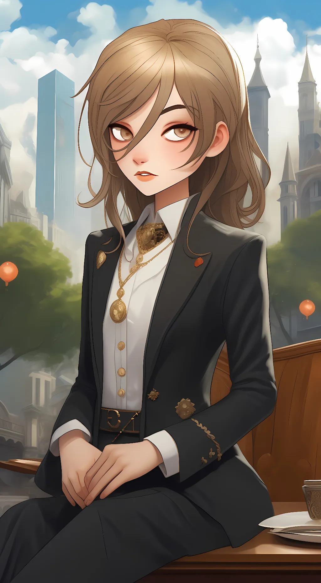 ai character: sky background