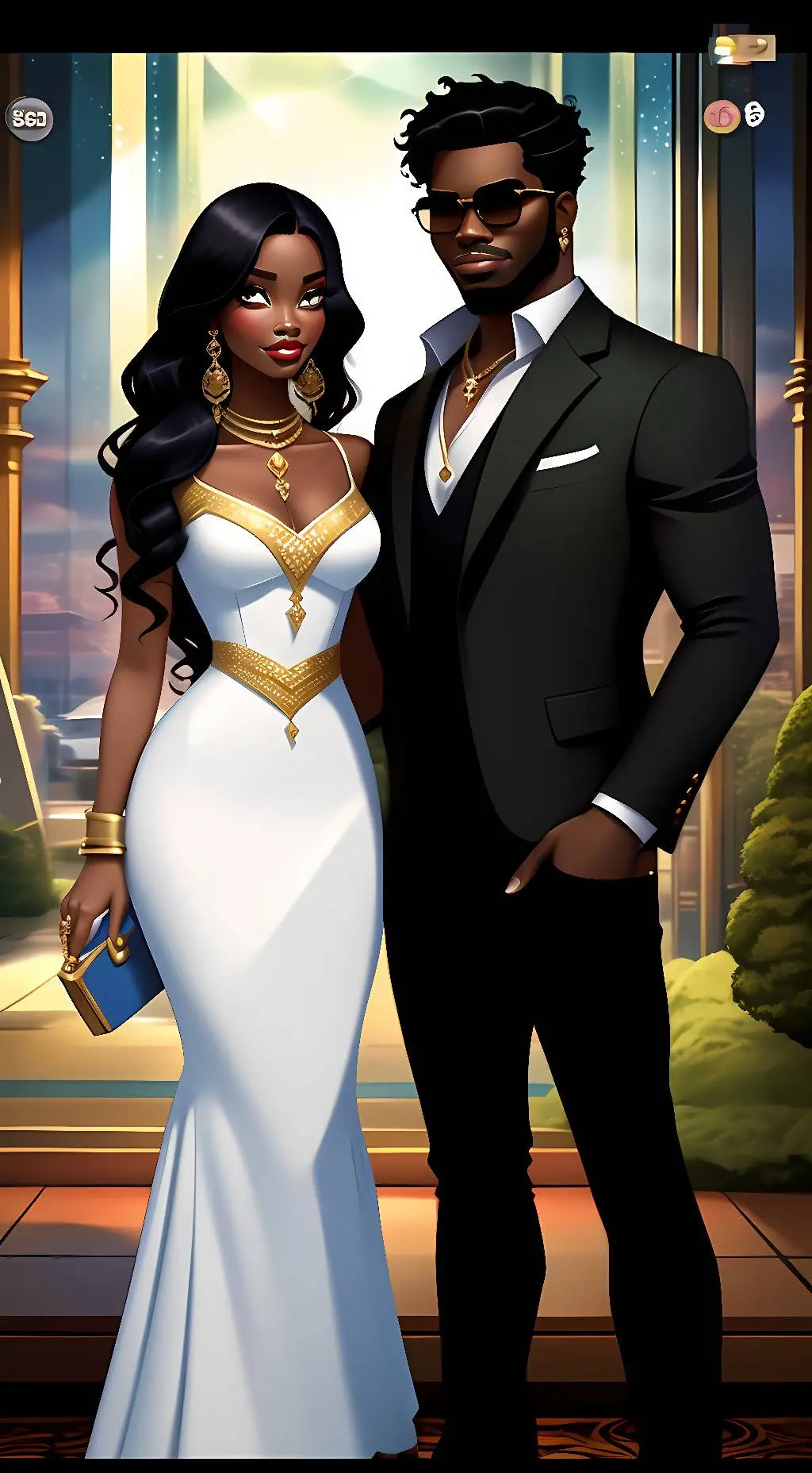 ai character: Saphira & Isaiah  background