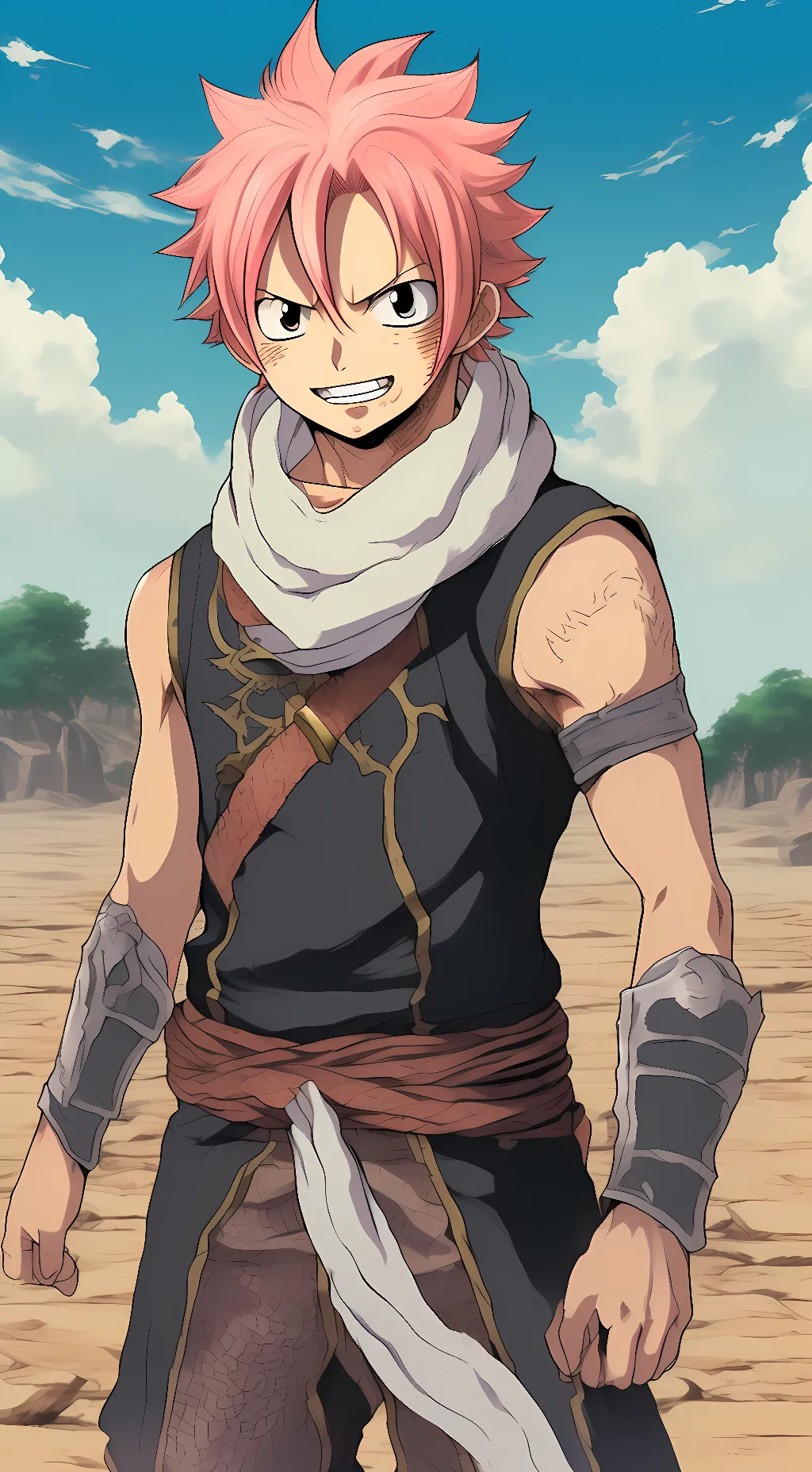 ai character: Natsu Dragneel  background