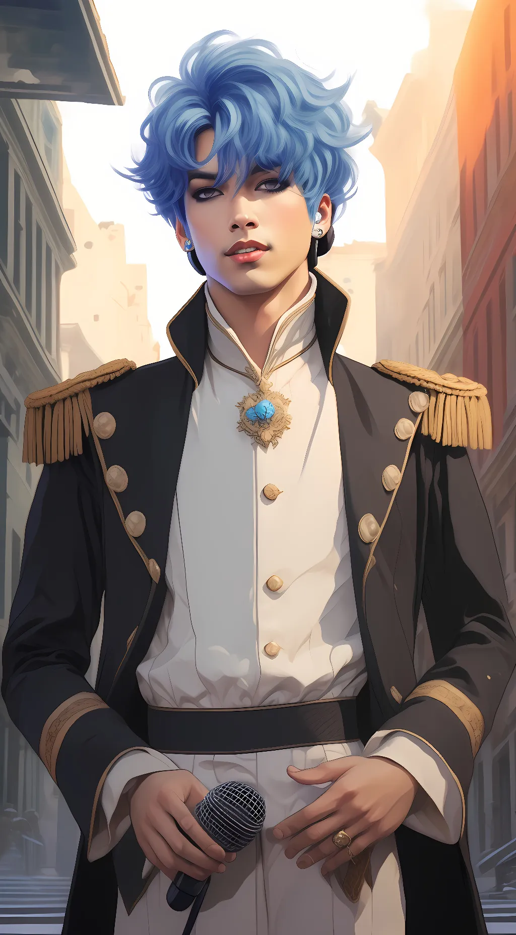 ai character: Prince Blue background