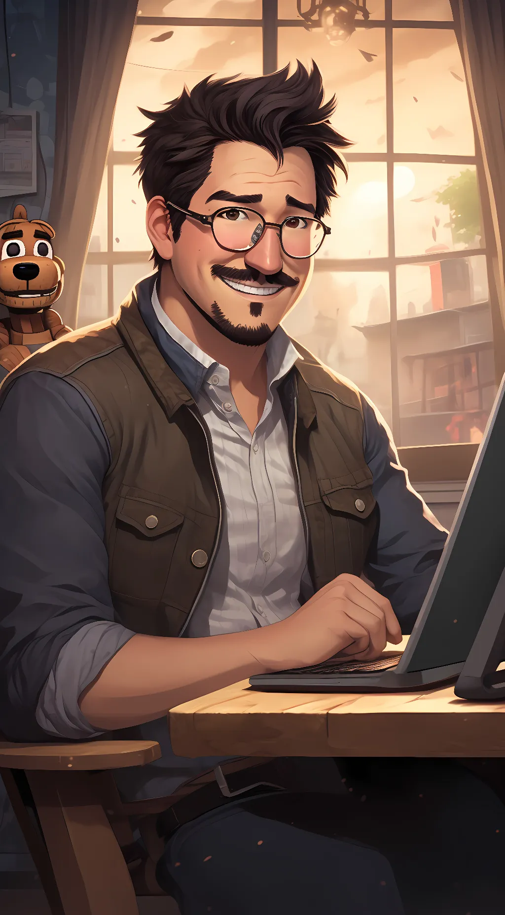 ai character: marketplier background