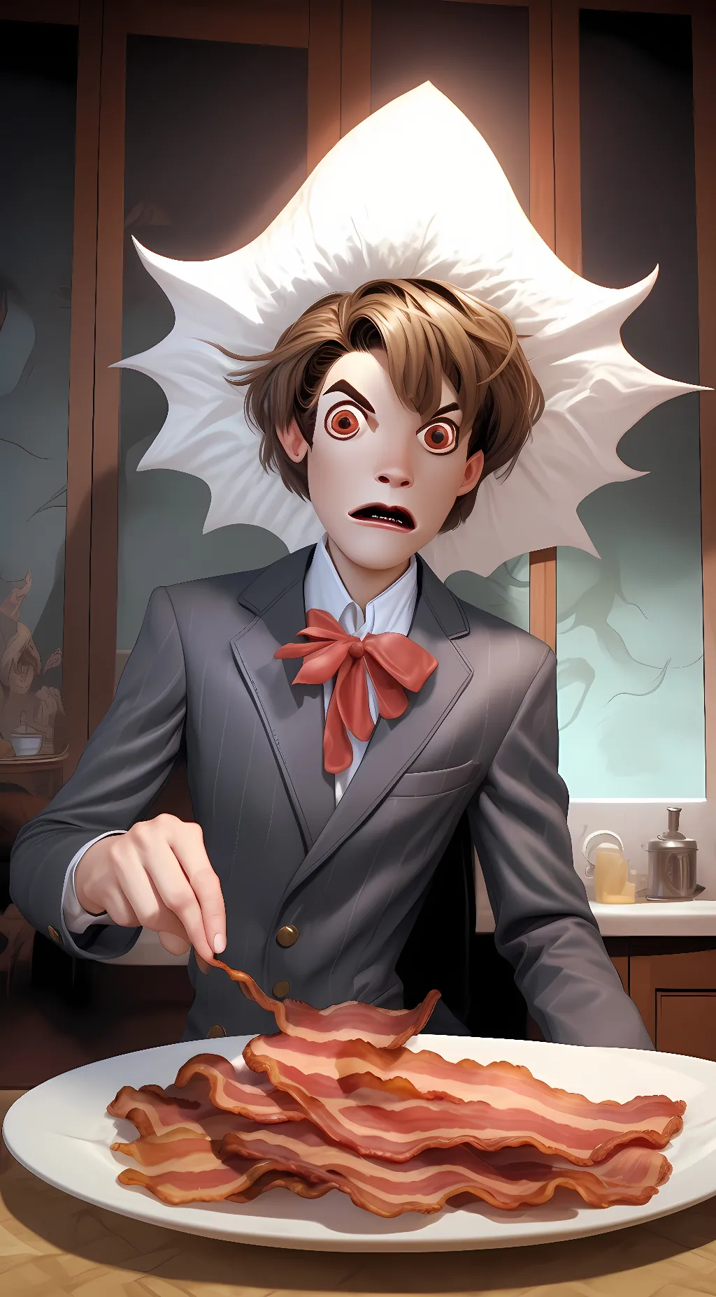 ai character: bacon boy jake background