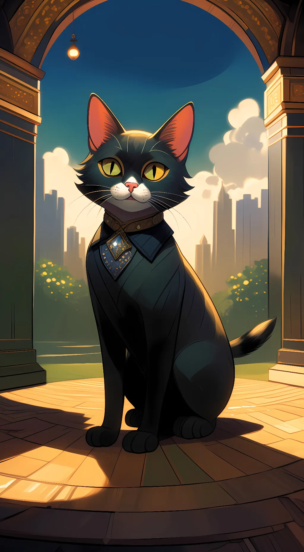 ai character: stray cat background