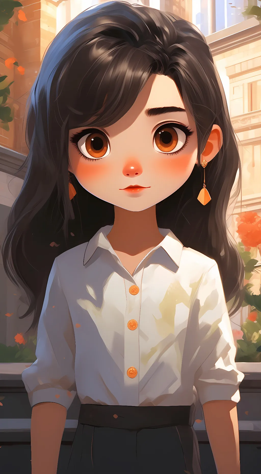 ai character: i Bella background