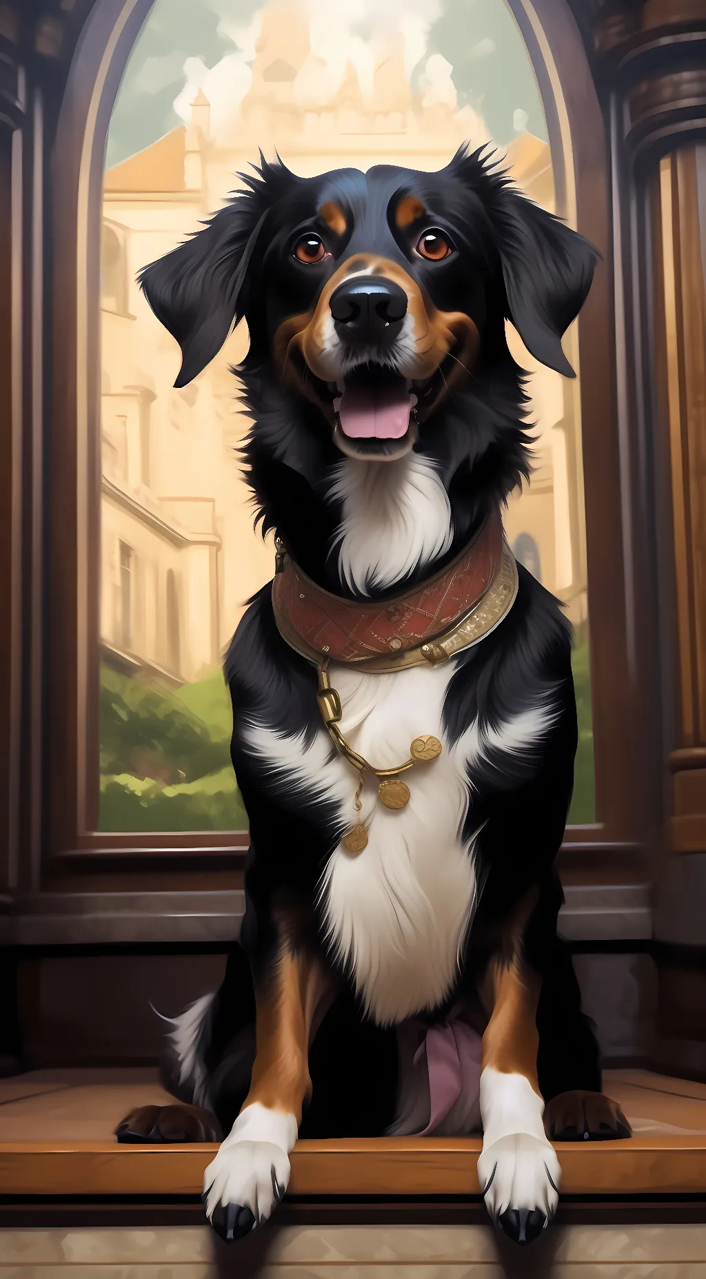 ai character: Brady (my IRL dog) background