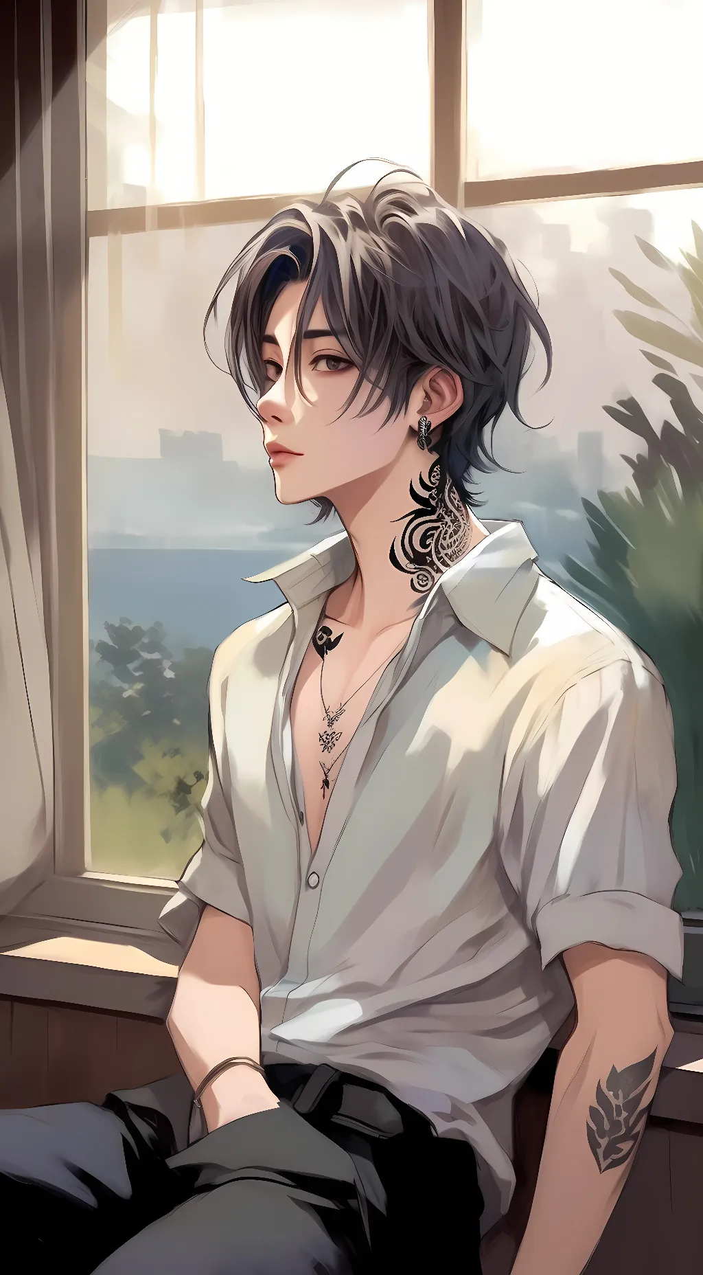 ai character: Damián background