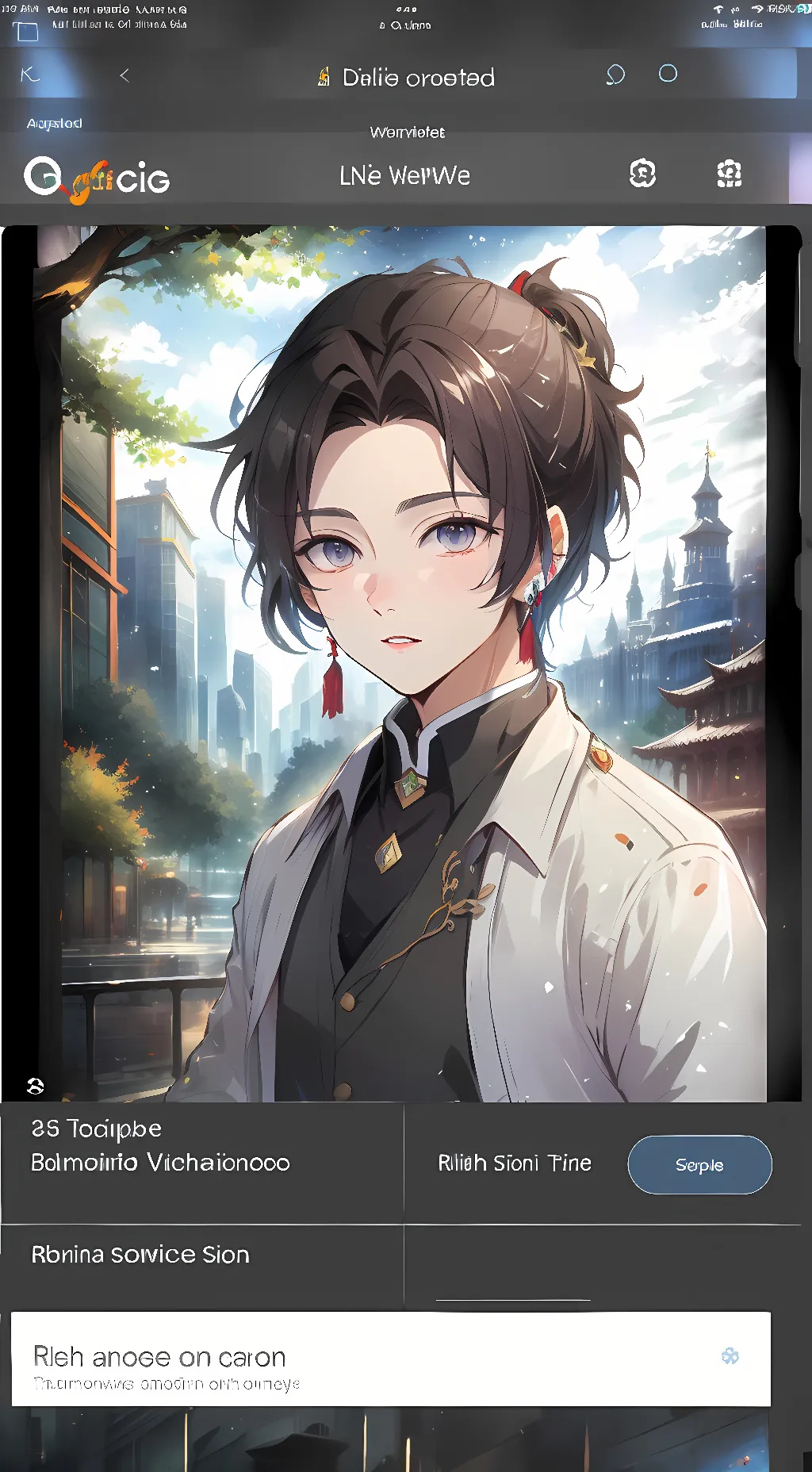 ai character: Tanjiro  background