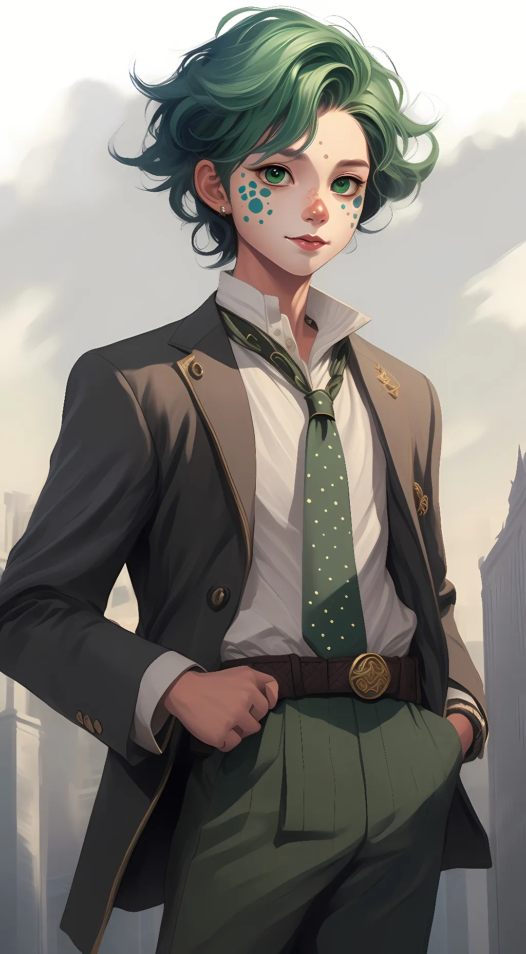 ai character: earth background