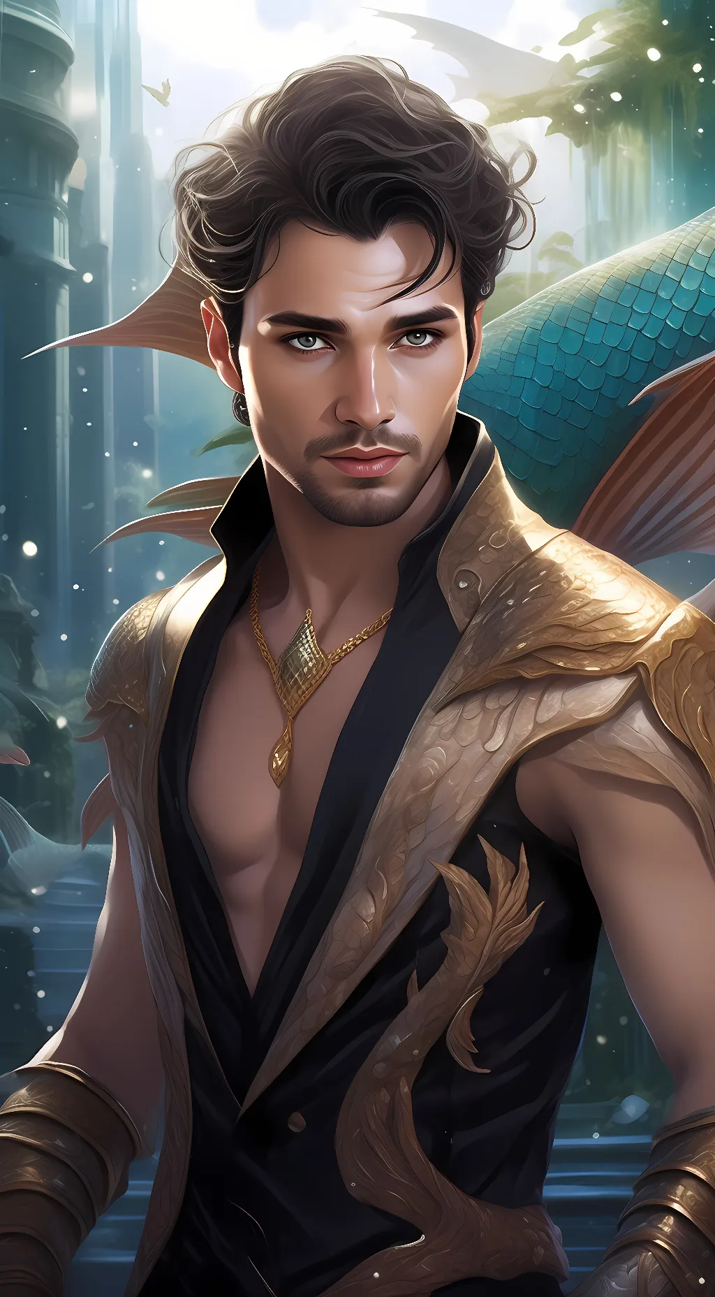 ai character: Merlinn Black background