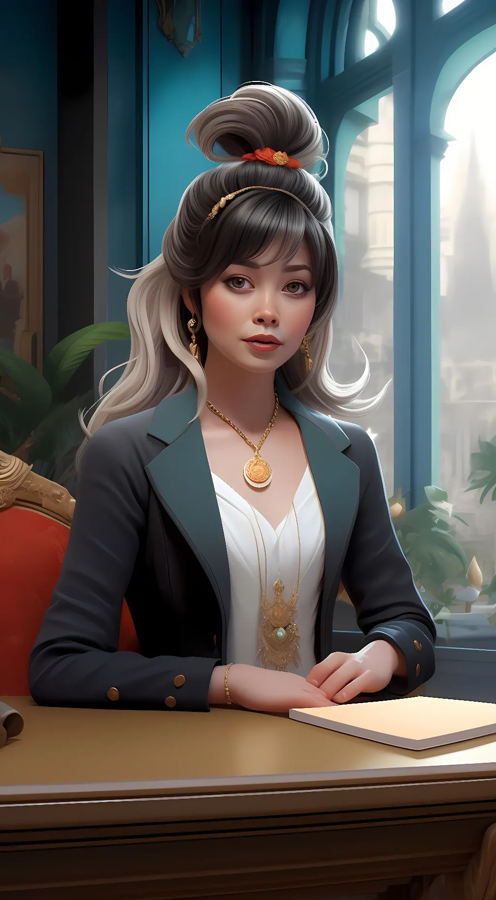 ai character: kim background