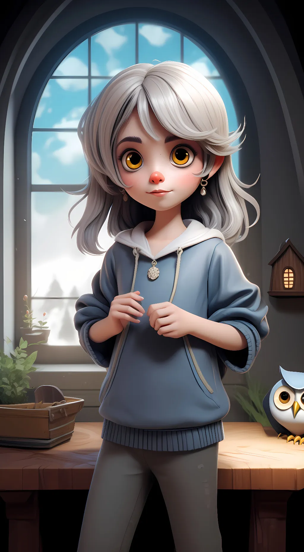 ai character: owl House  background
