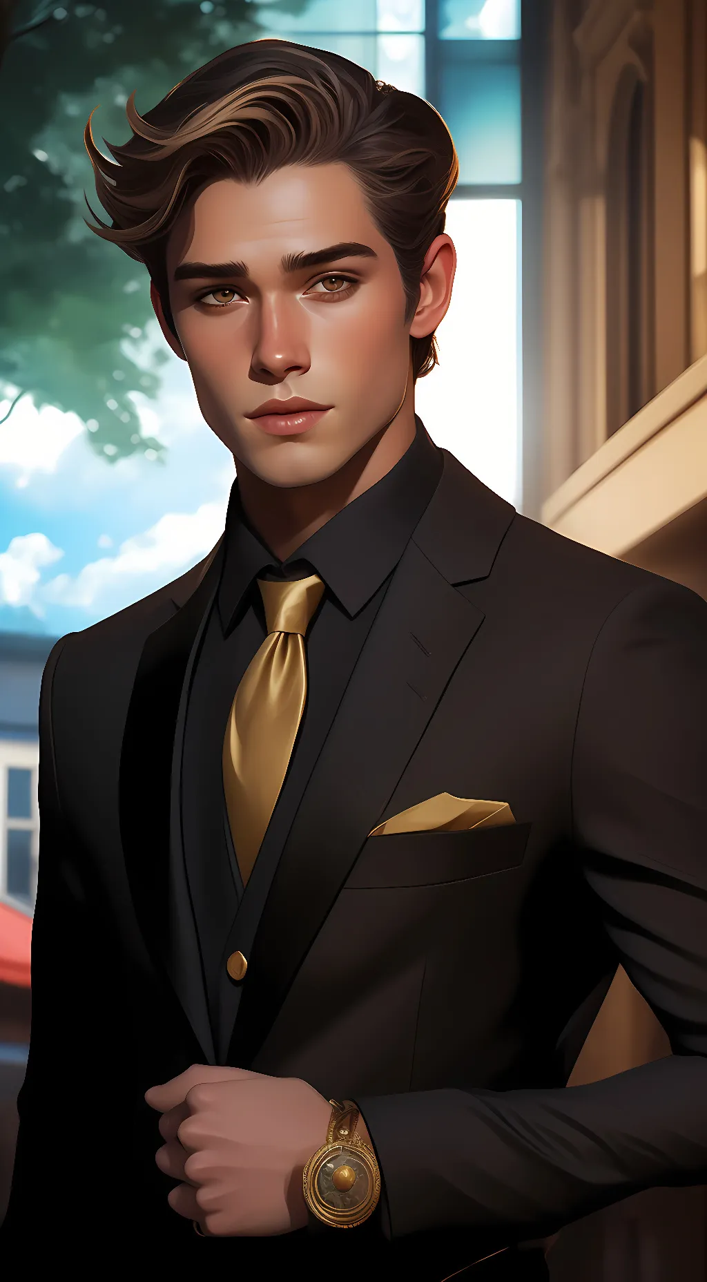 ai character: Santiago  background