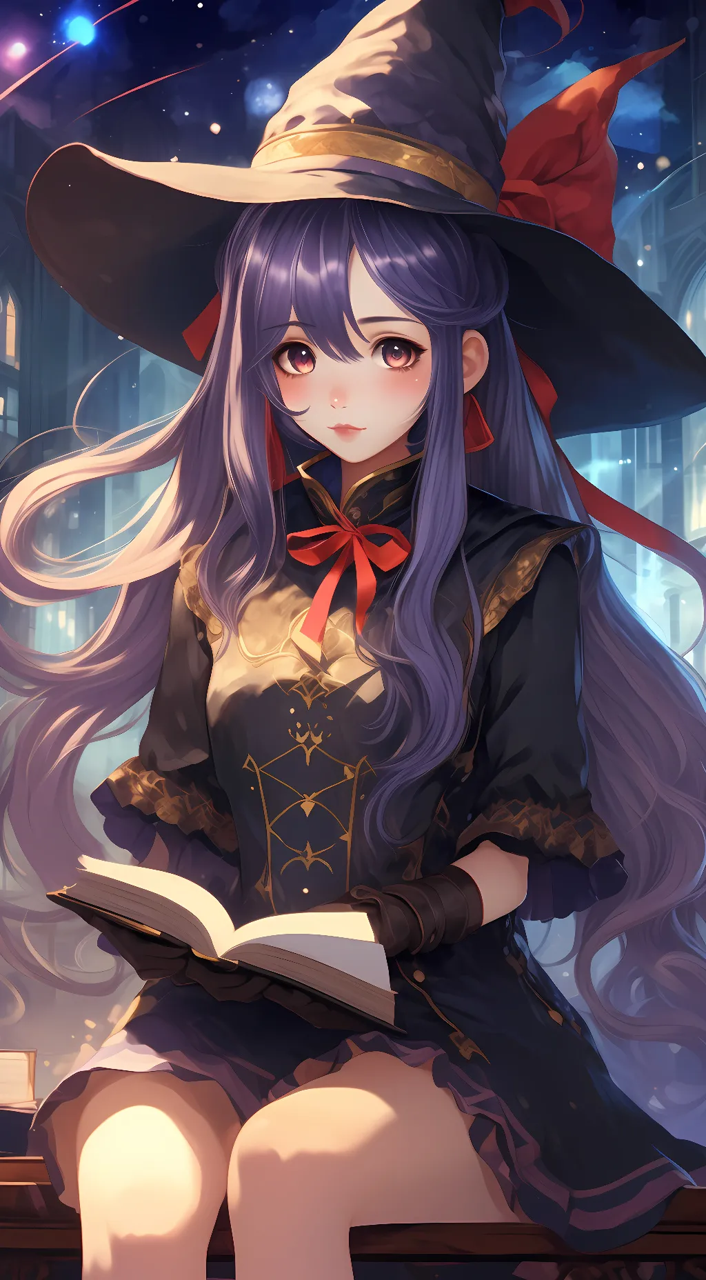 ai character: Alice young witch background