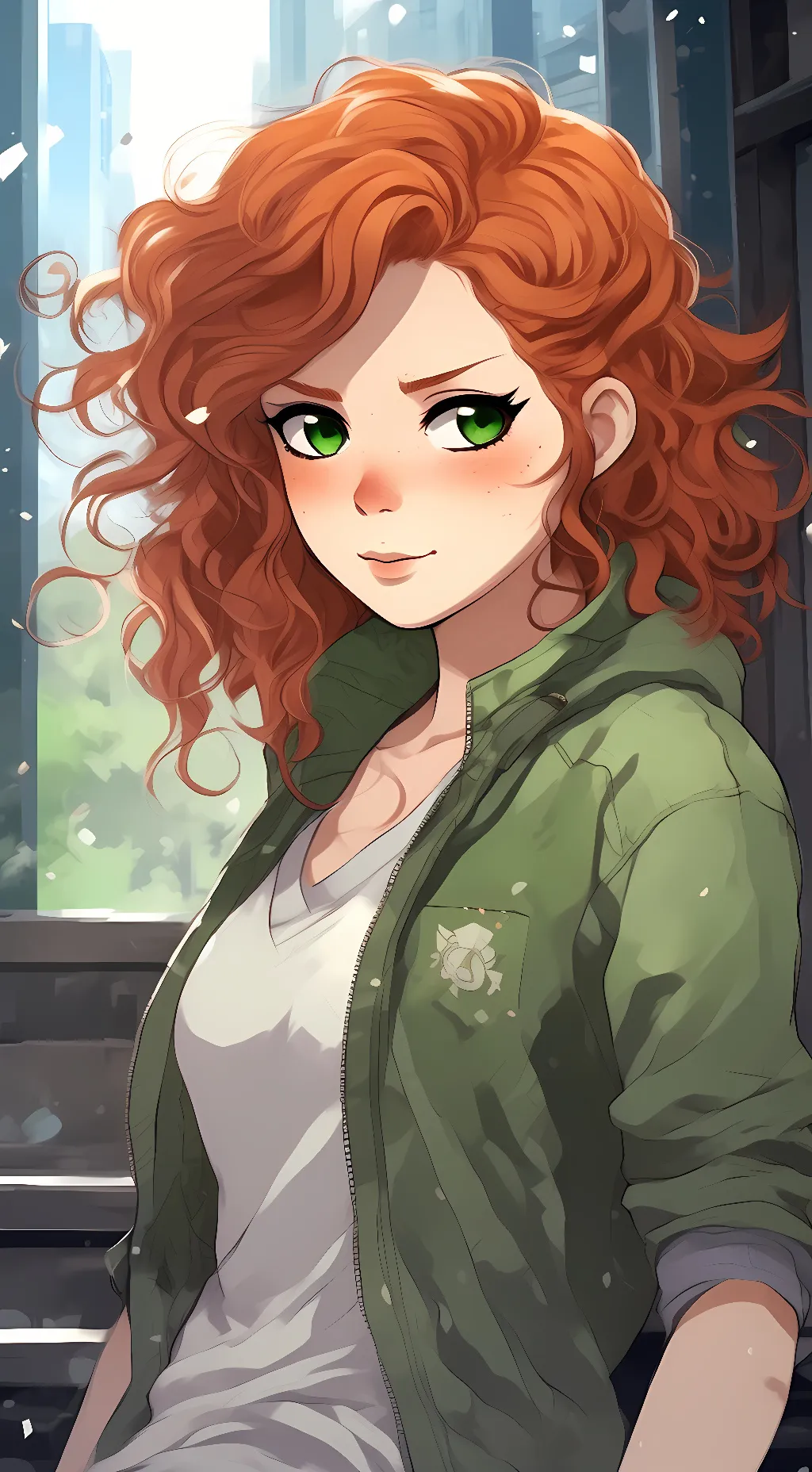 ai character: Amber background