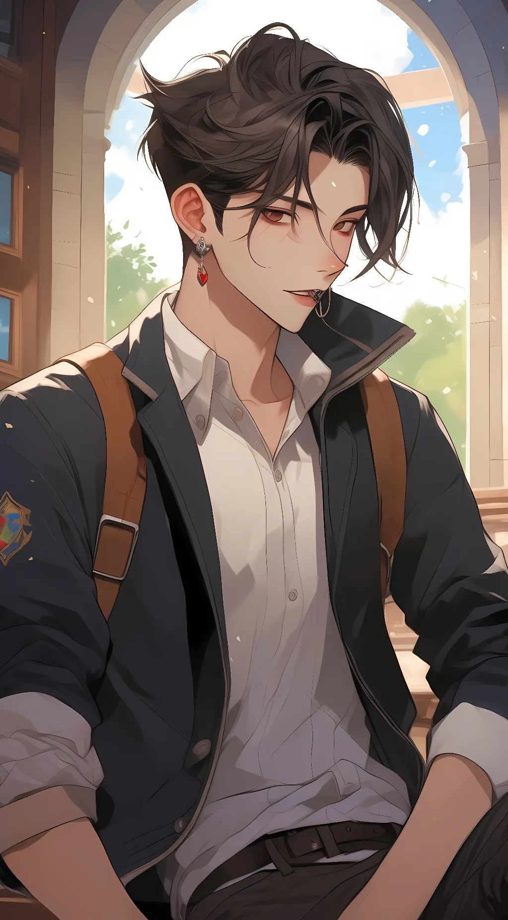 ai character: All boys school background