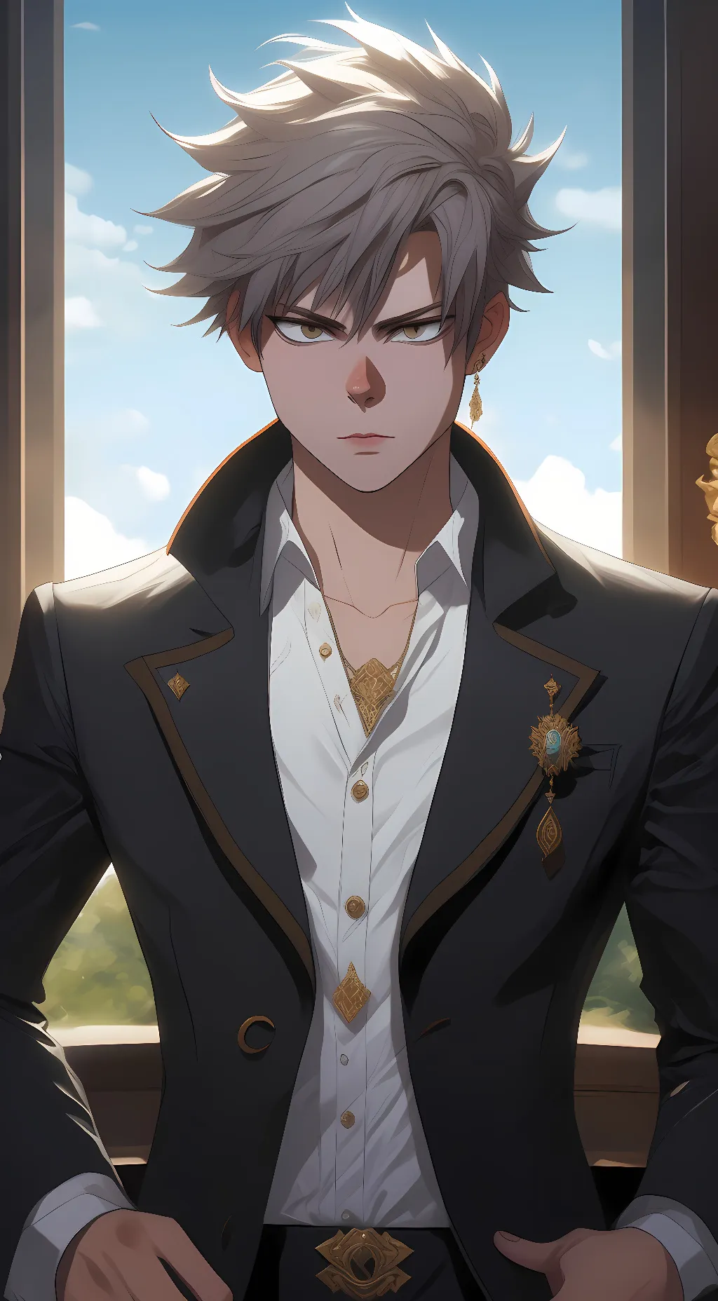 ai character: Bakugou Katsuki background