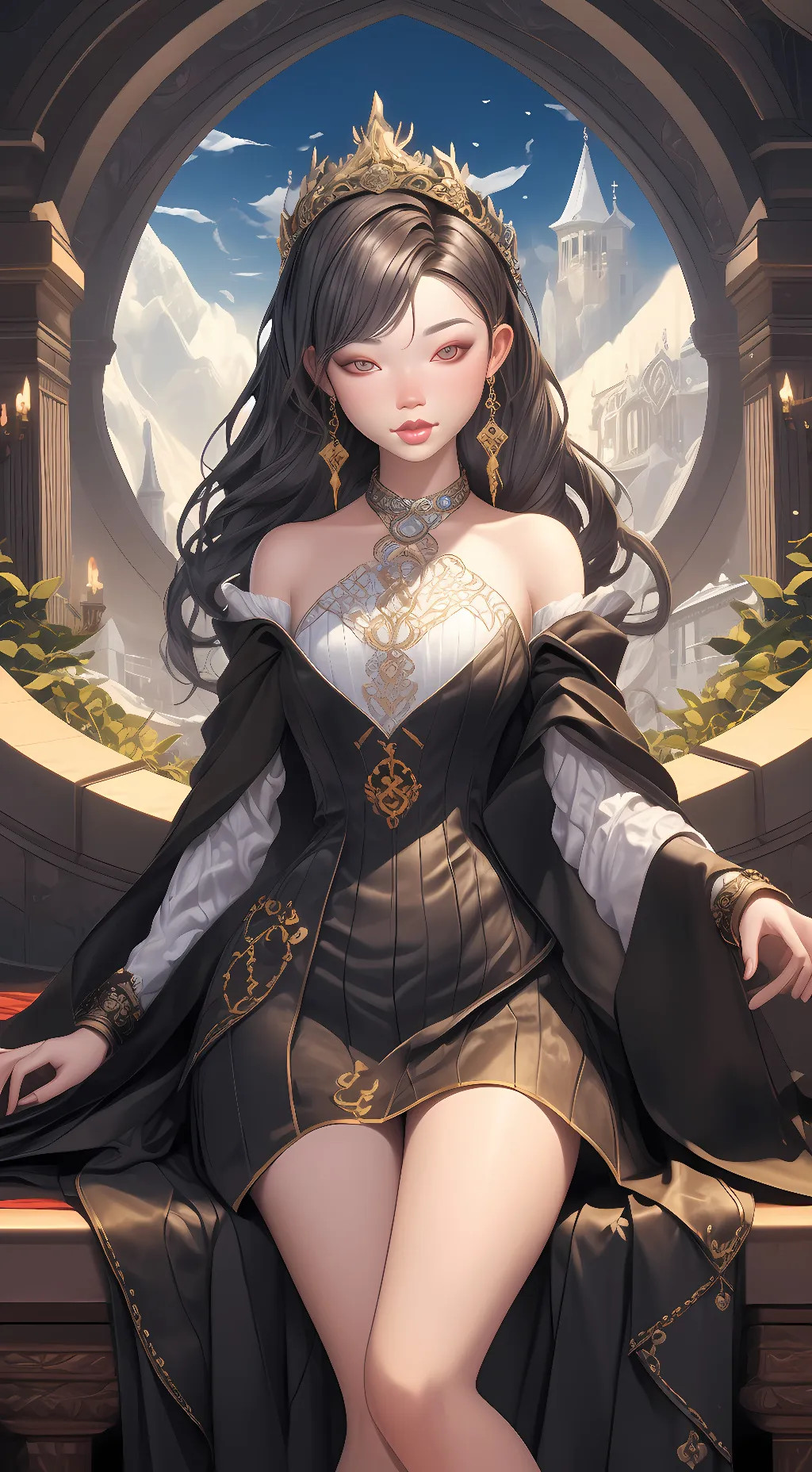 ai character: Goddess girl background