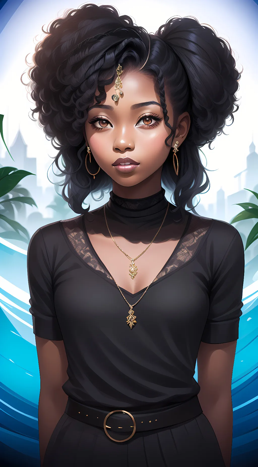 ai character: Ariel  background