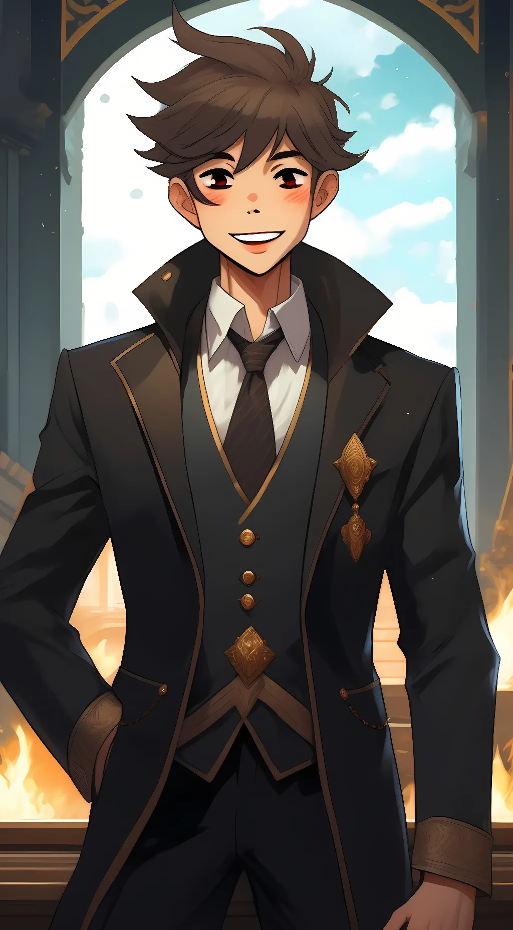 ai character: Hero<3 background