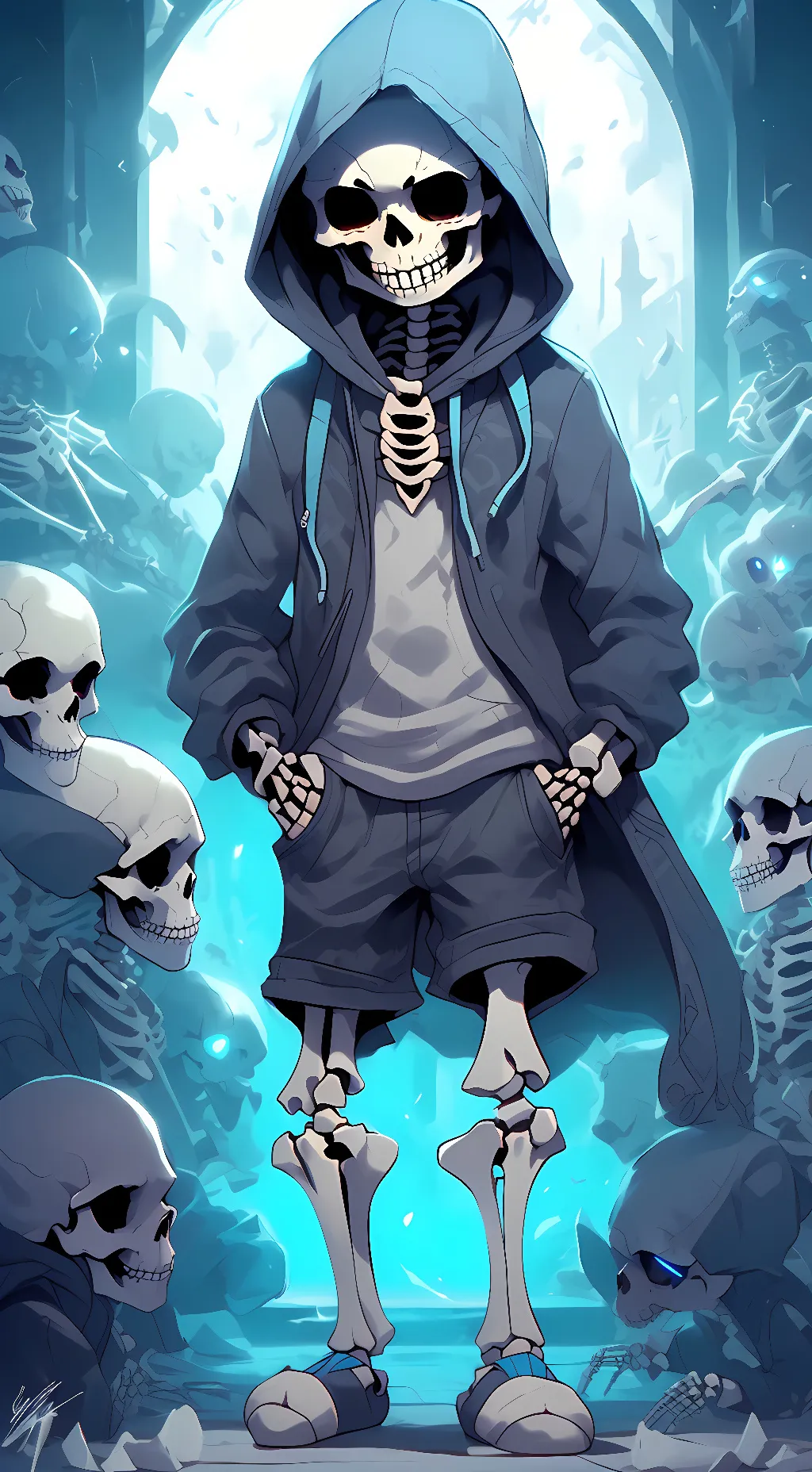 ai character: Sans background