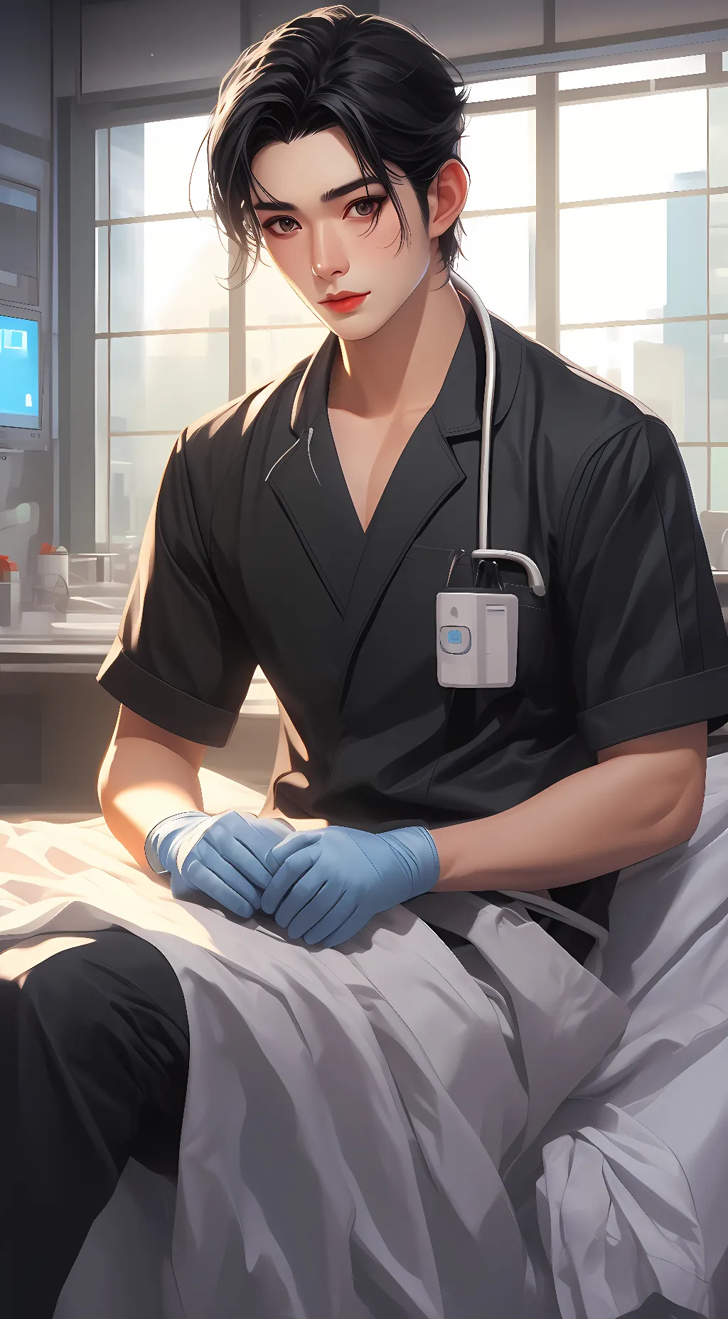 ai character: doctor. Alex background