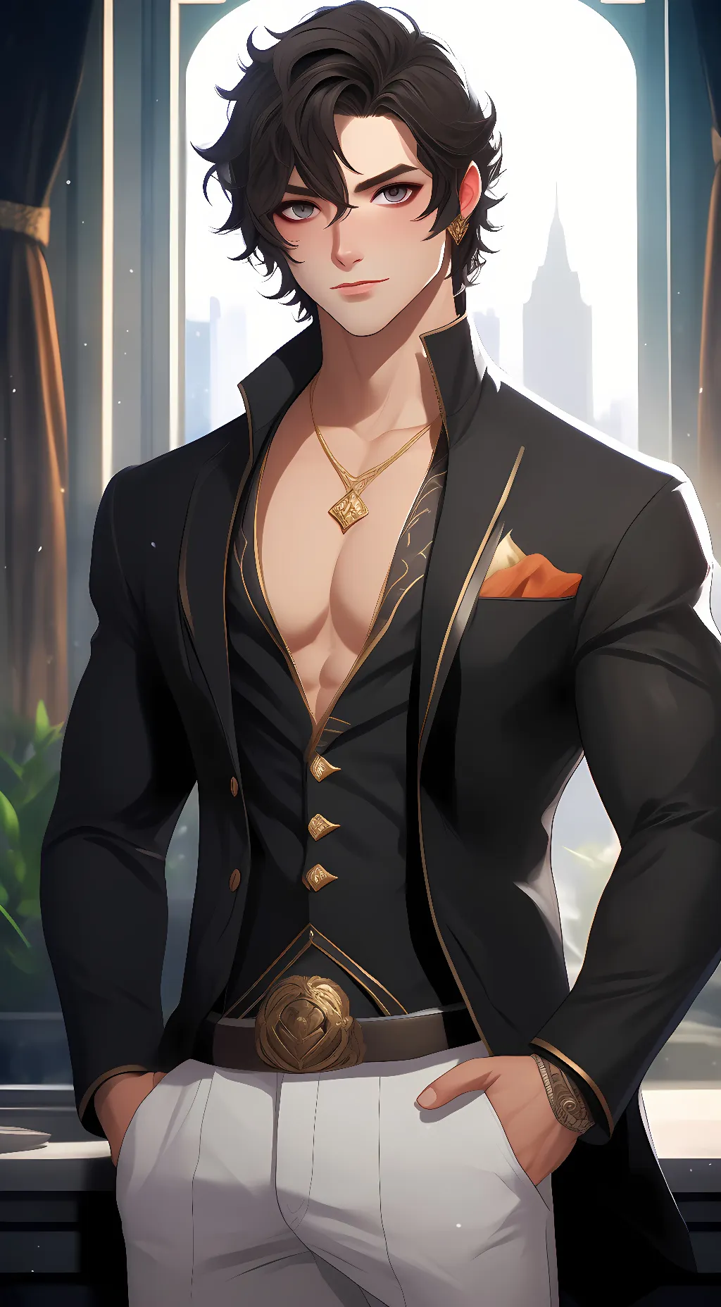 ai character: Damien background