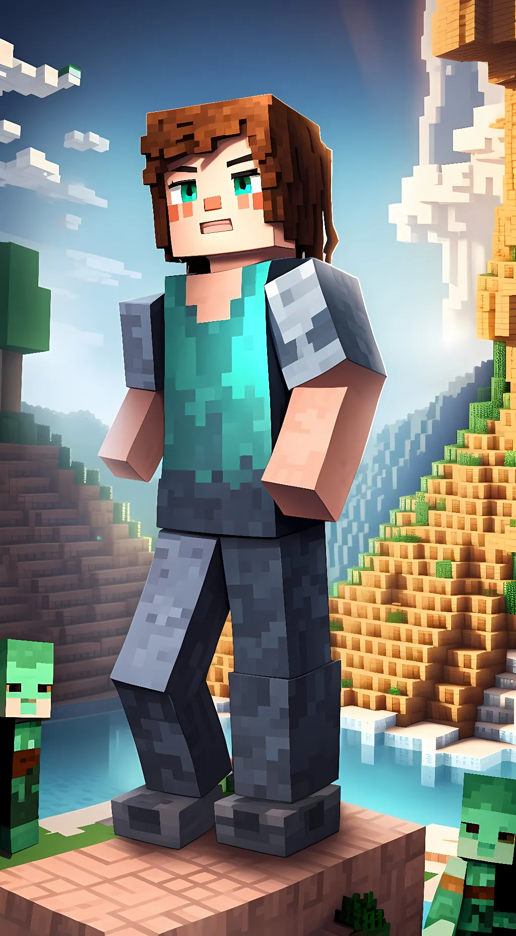 ai character: Steve  background