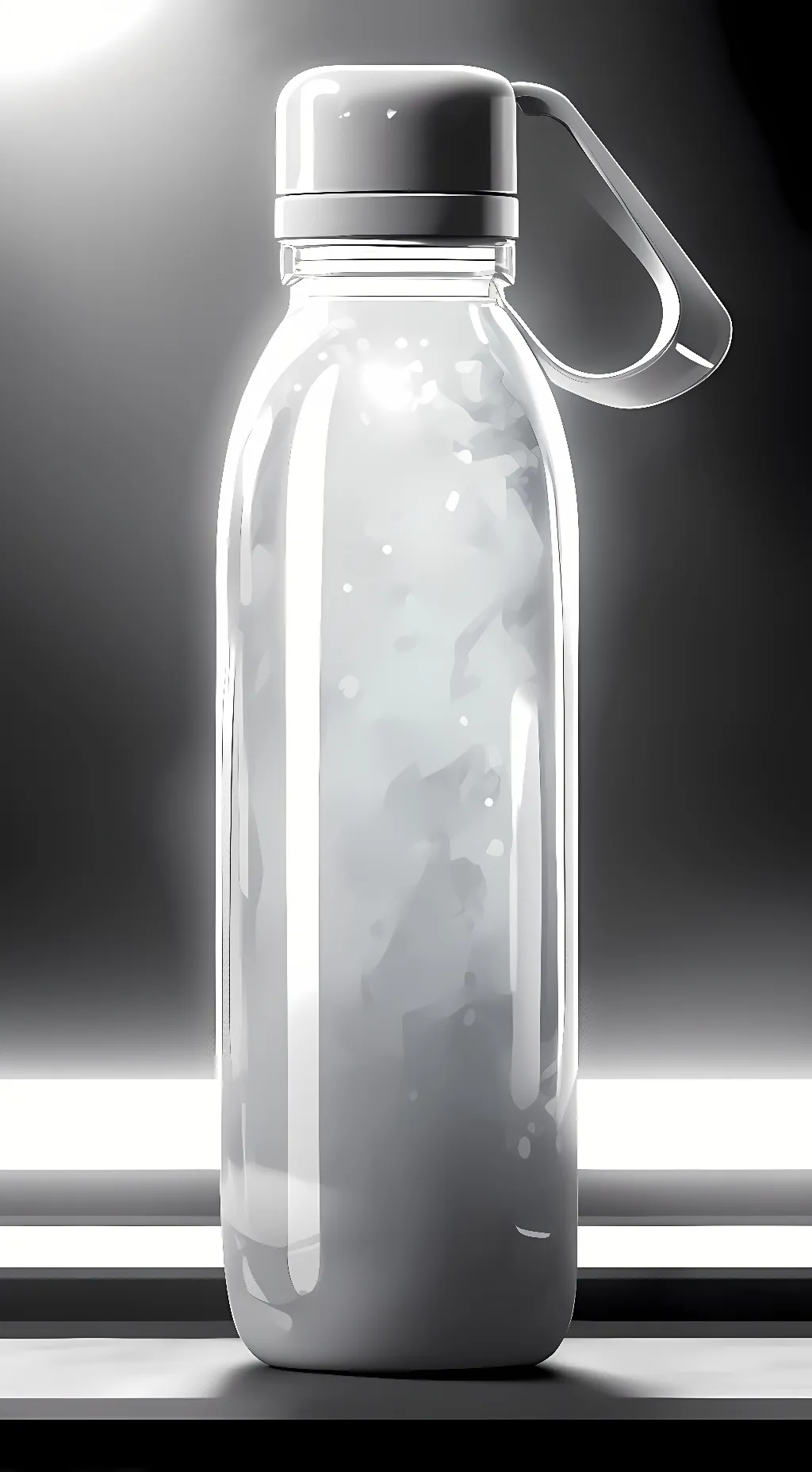 ai character: Water bottle  background