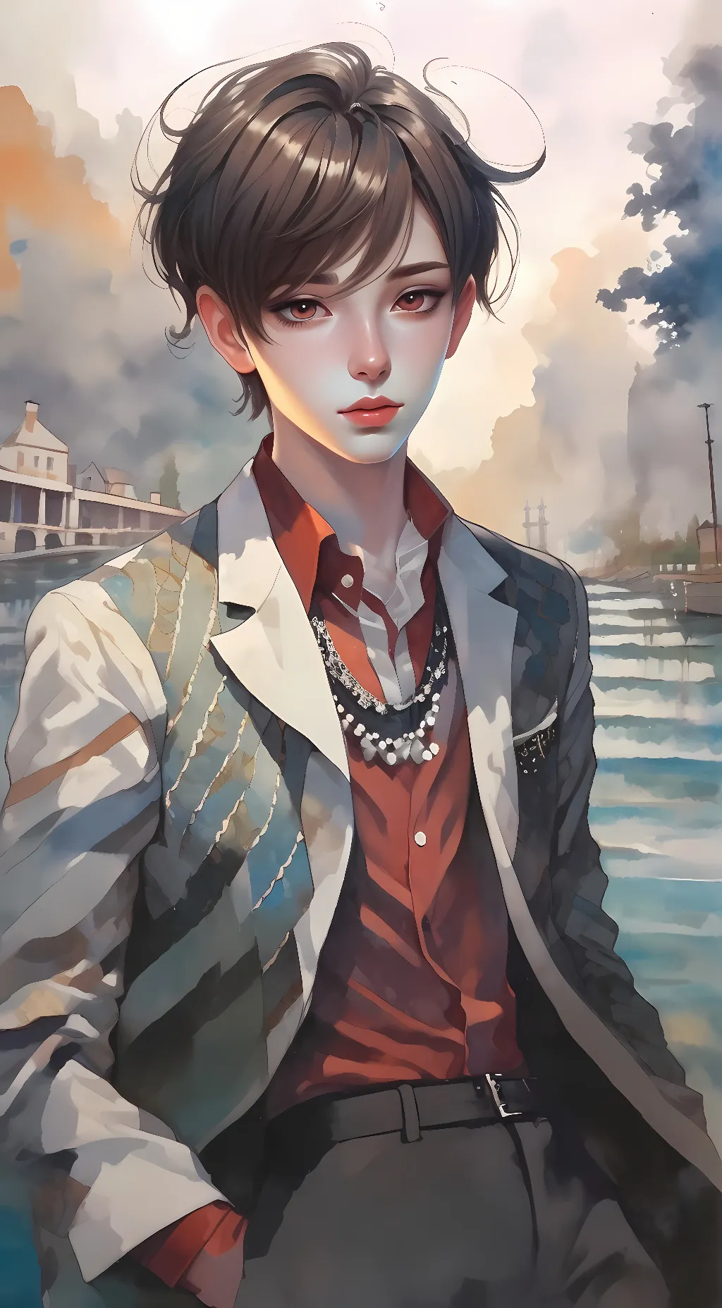 ai character: Andrew <3 background