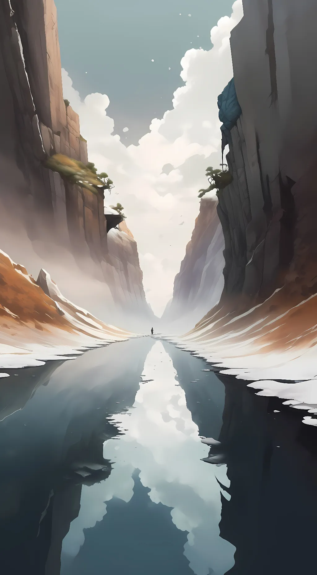 ai character: All alone. background