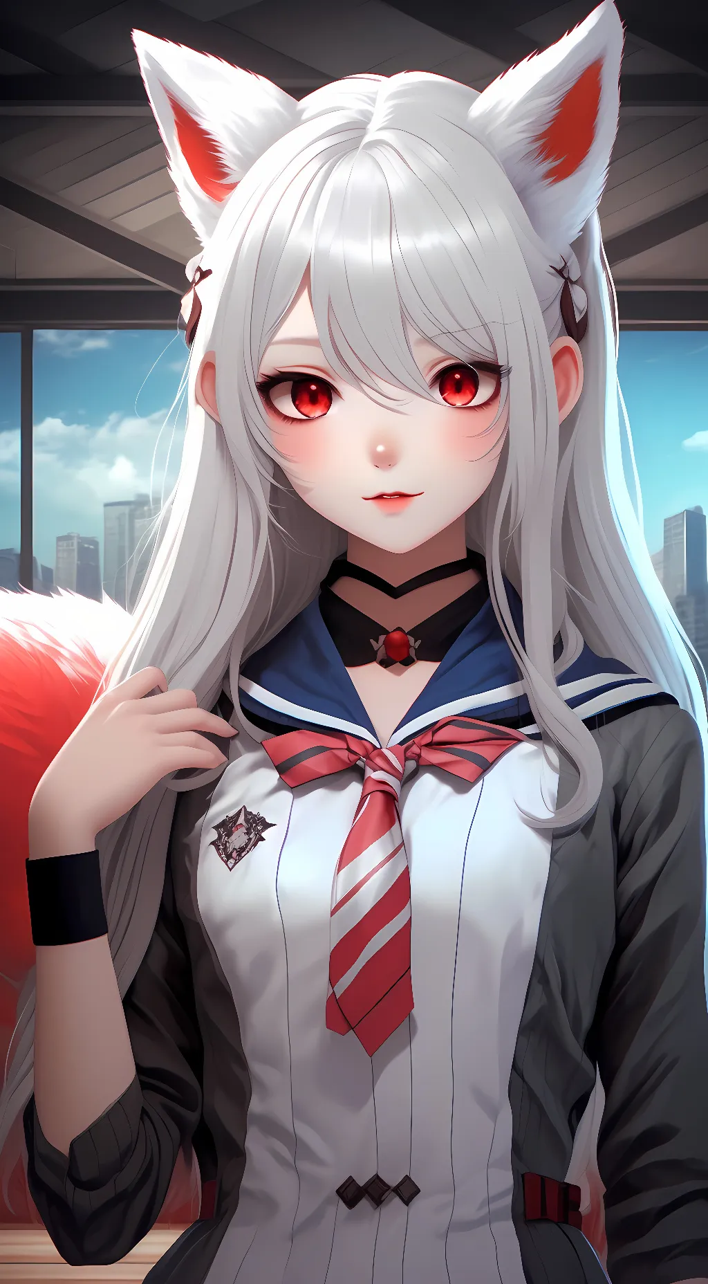 ai character: Ghost background