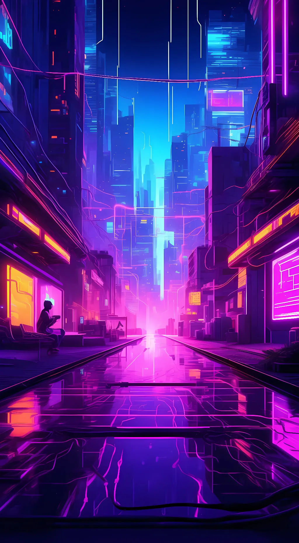 ai character: Iris Tech background