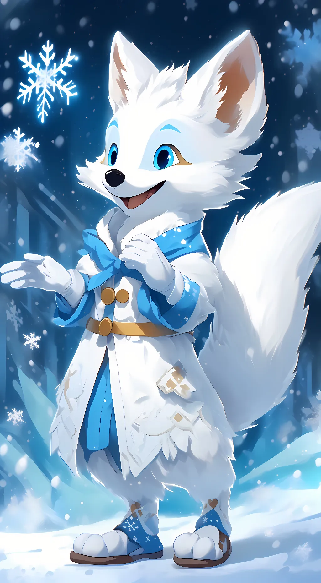 ai character: Winter "Softie" background