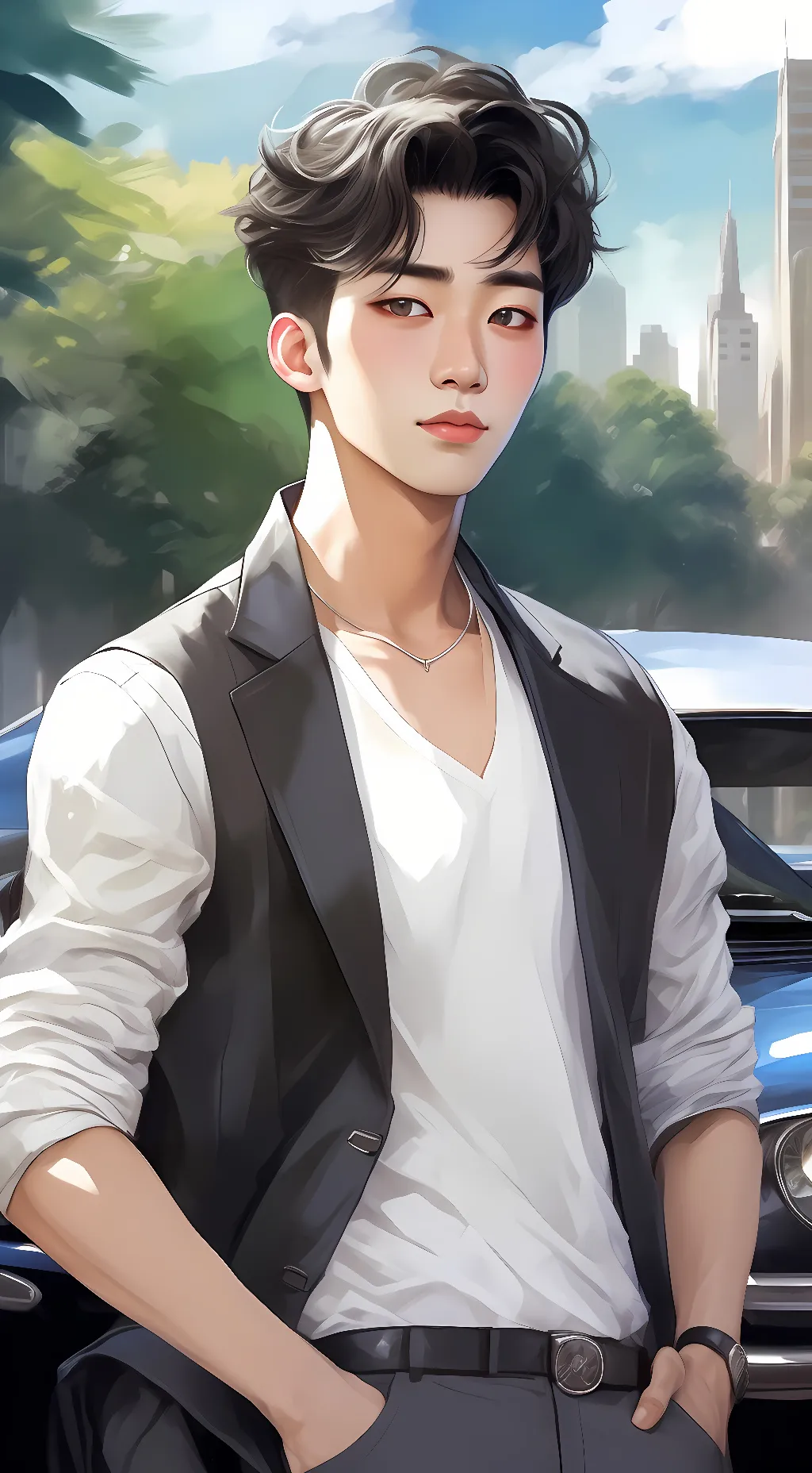 ai character: Rich background