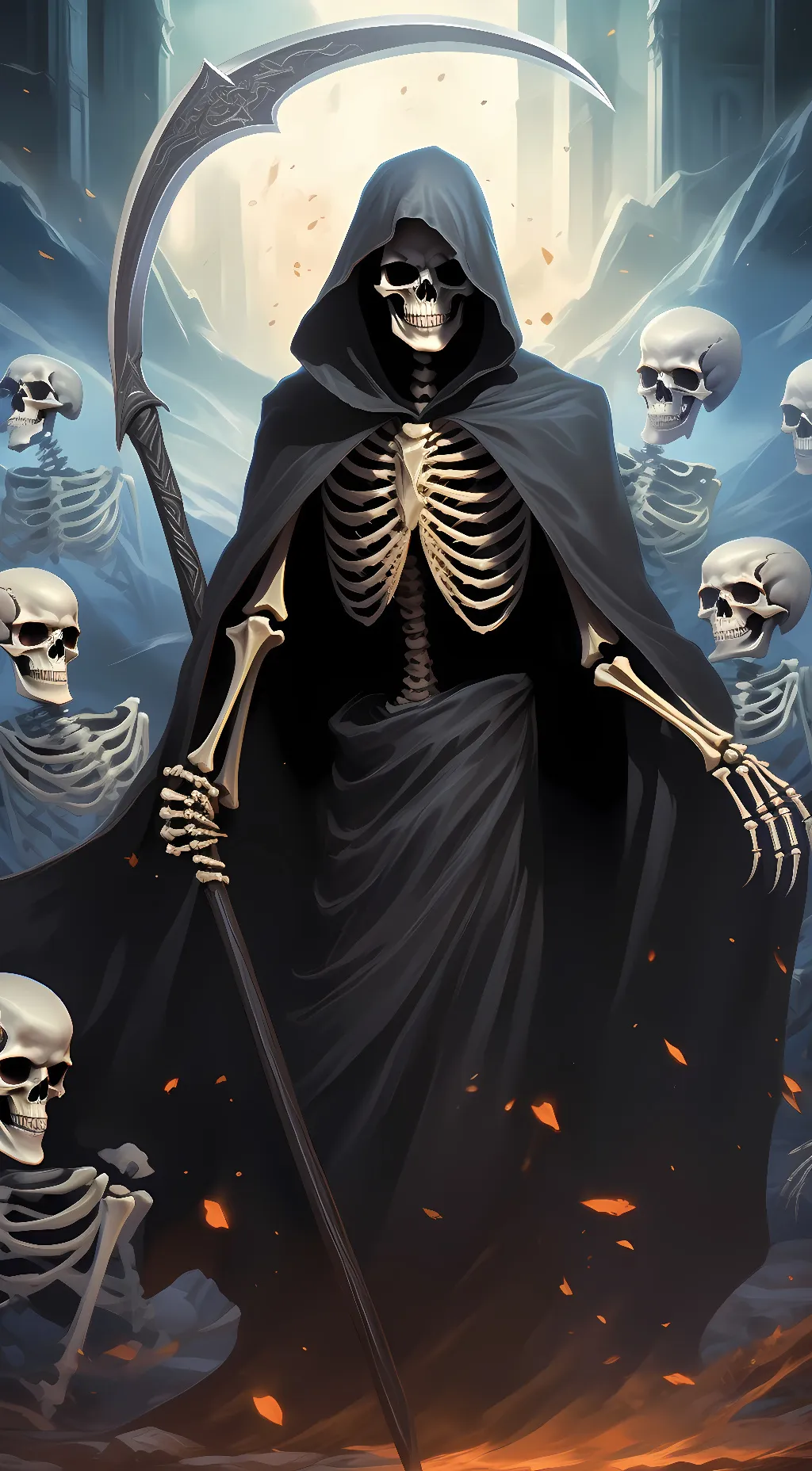 ai character: Grim Reaper background