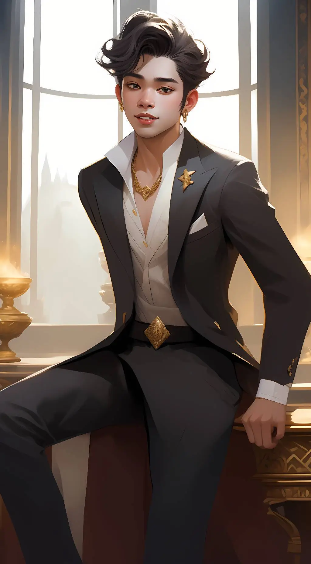 ai character: Dad and mom background