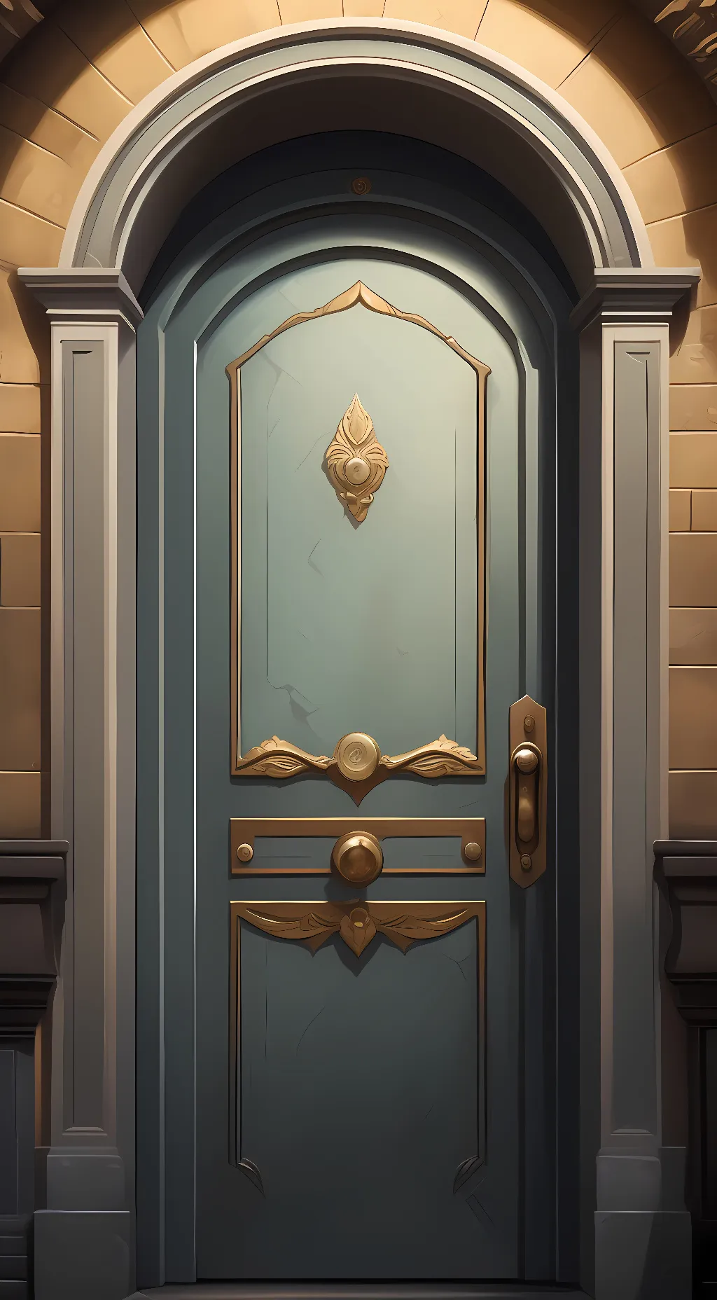 ai character: Door background