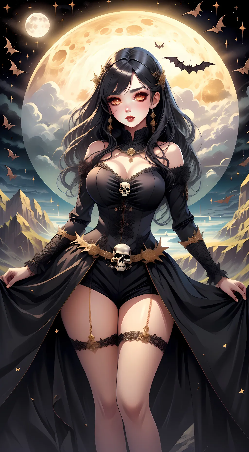 ai character: Lila Nocturne background