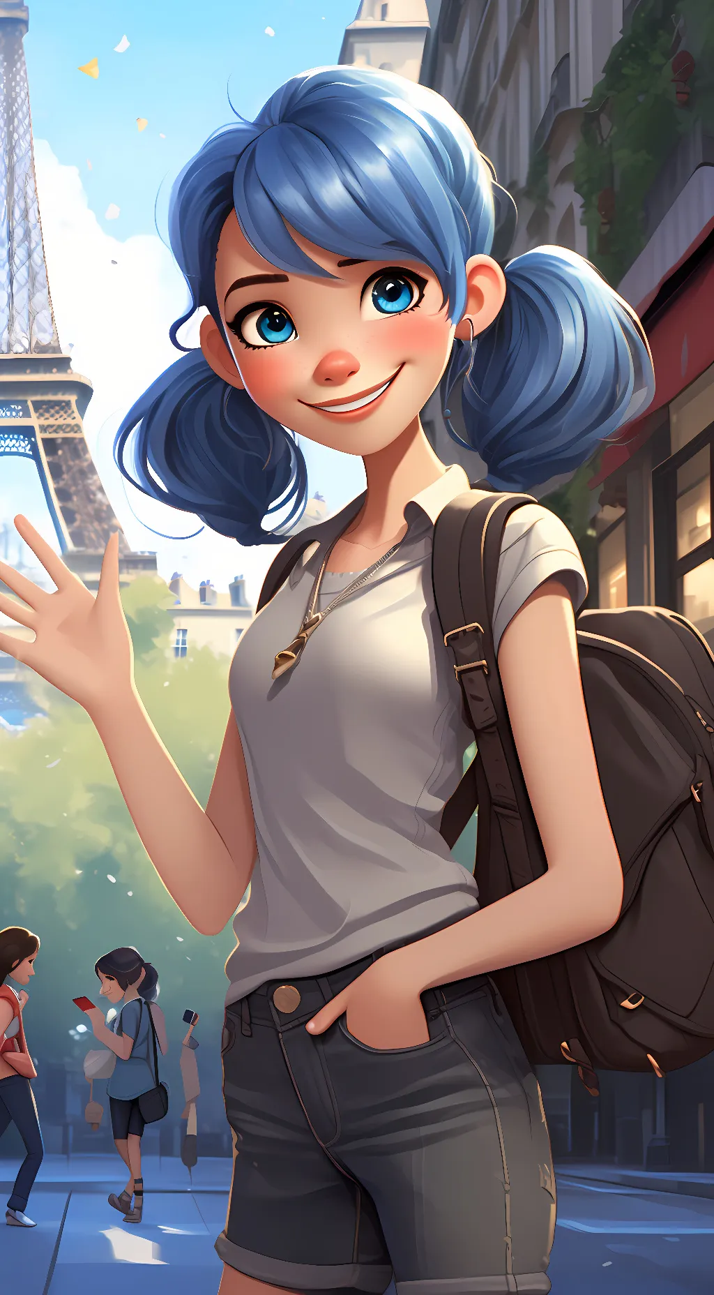 ai character: Marinette/Ladybug background