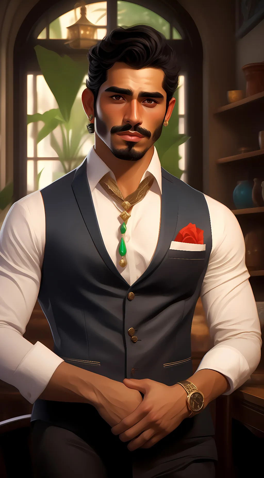 ai character: Msr Proffesor  background