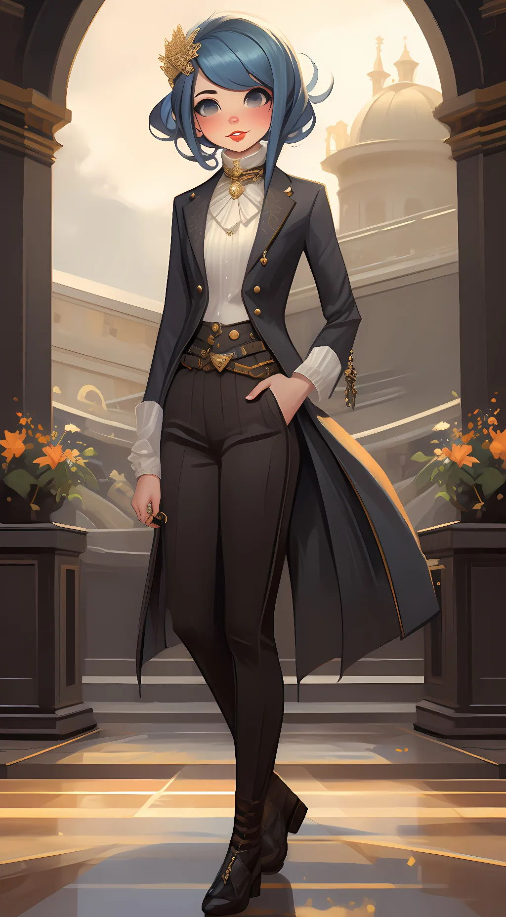 ai character: lunar background