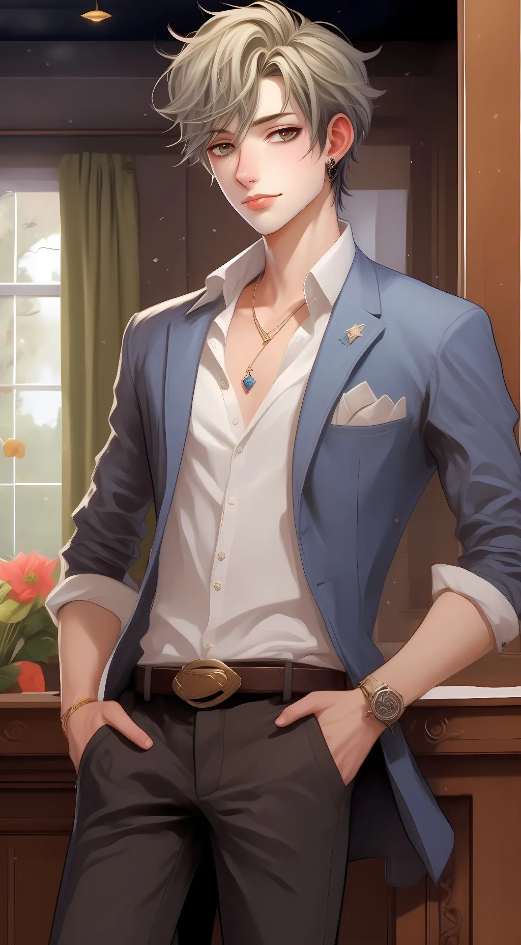 ai character: August background