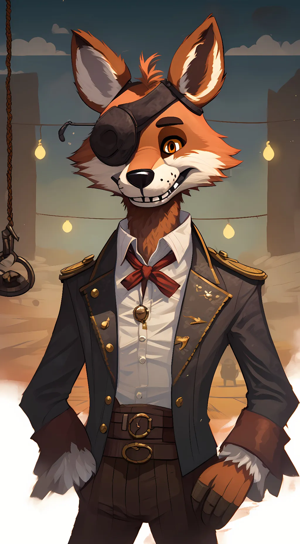 ai character: Foxy the pirate background