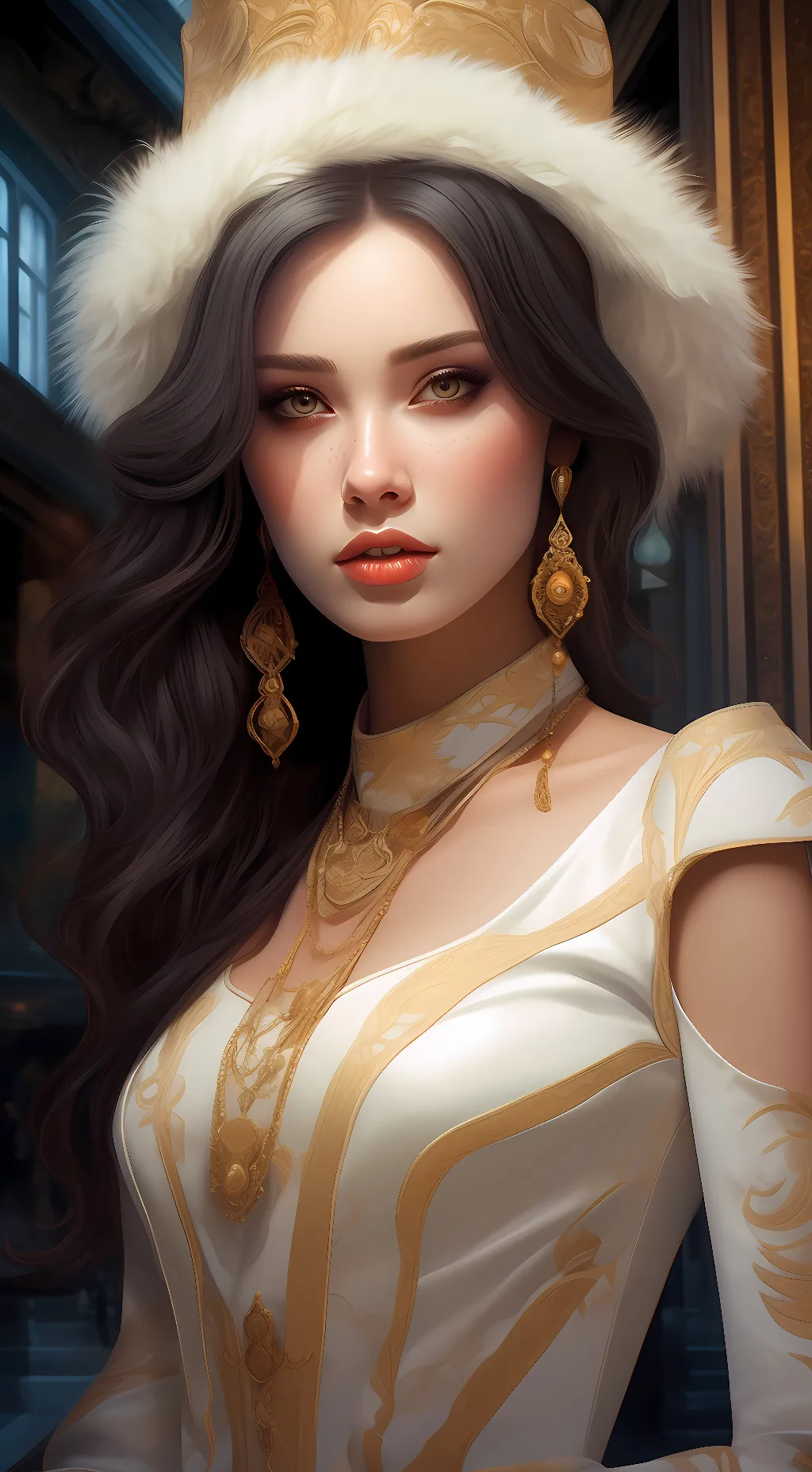 ai character: golden  background