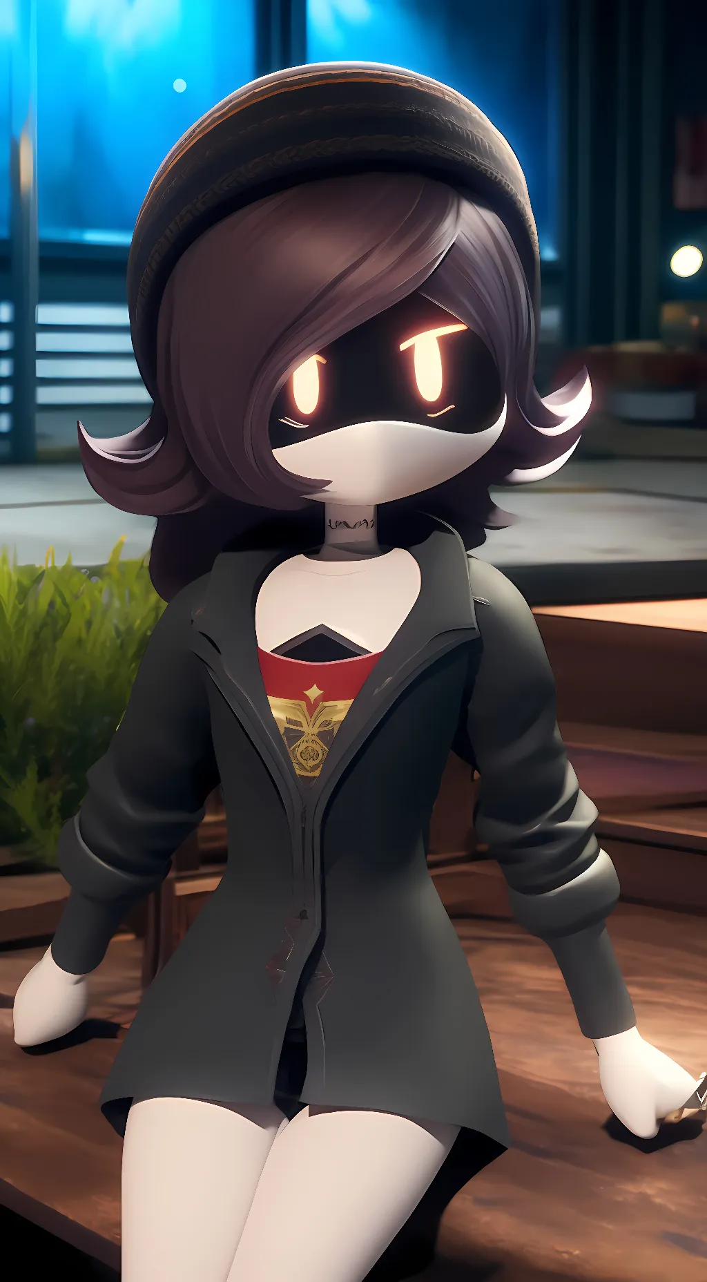 ai character: uzi murder drones background